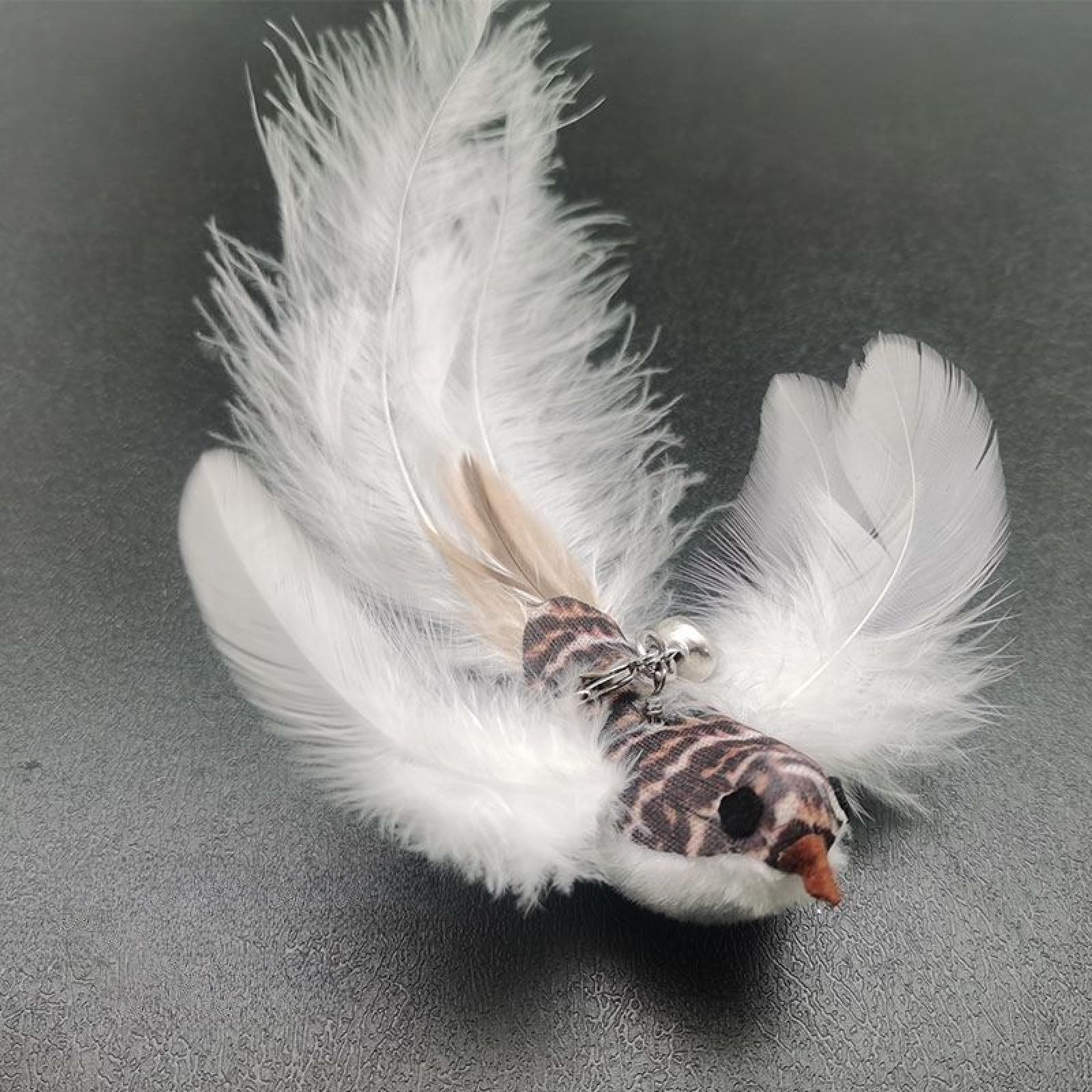 Juguete de Plumas para Gatos, Juguetes for Gatos, Varita de Plumas con Manos Libres y Campana, Potente Ventosa, Juguete Interactivo for Cazar Hacer Ejercicio, 1 Unidad, 12 Unidades