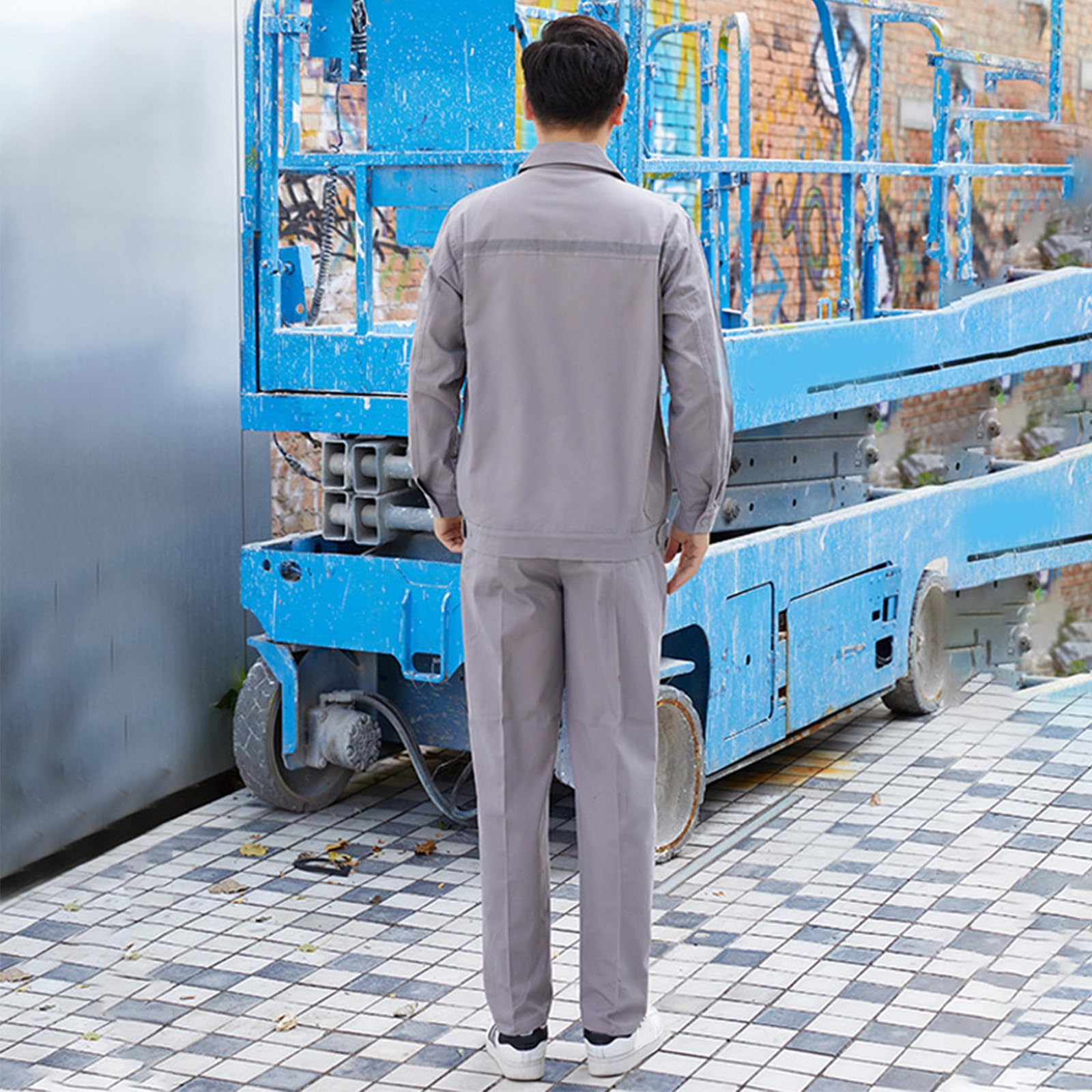 Lavoro Tute Manica Lunga Lavoro Uomini Complessivi Donne Officina Di Riparazione Auto Meccanico Uniforme Workwear Set