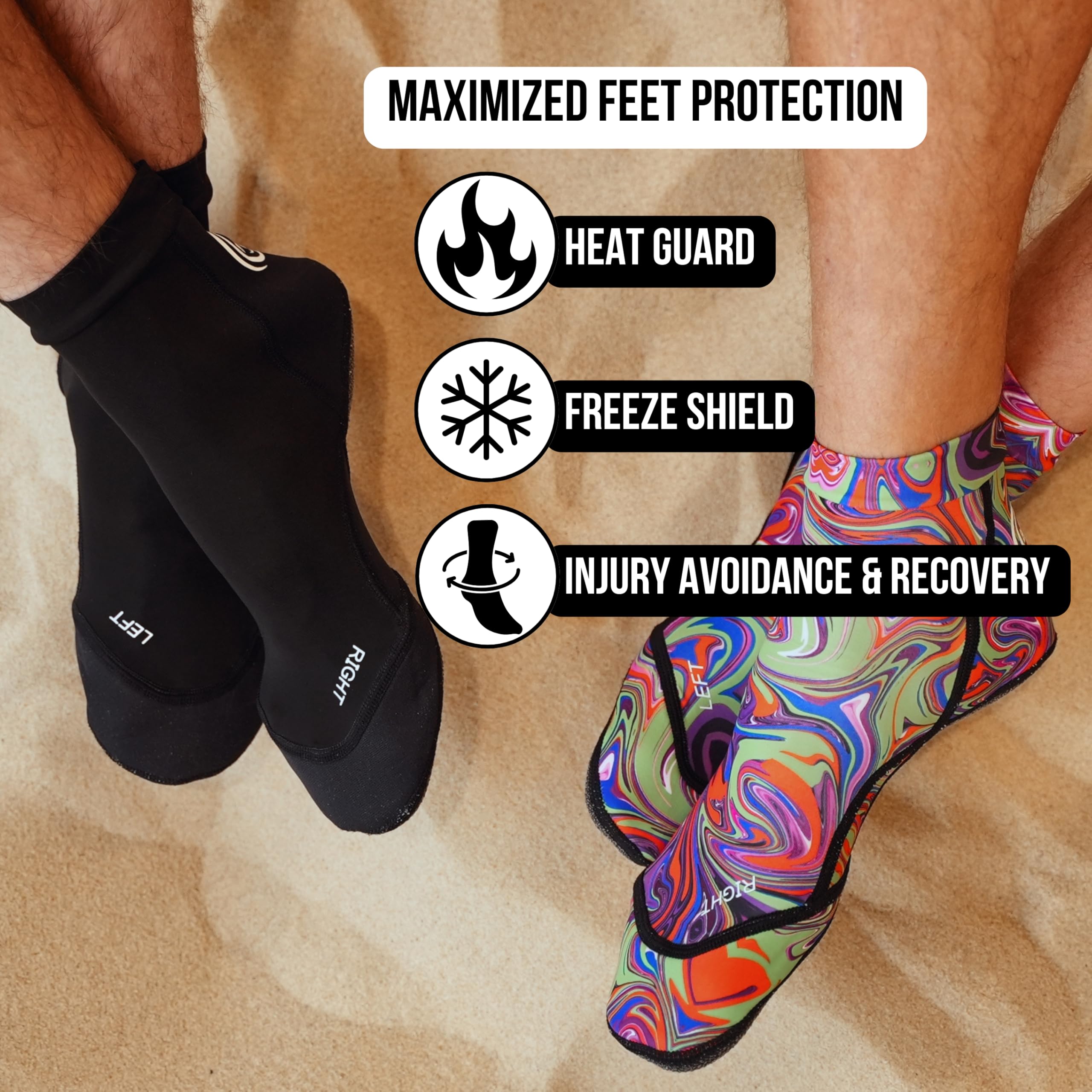 Beachsocks Chaussettes de plage design professionnel pour le sport sur la plage – beach-volley, football, tennis