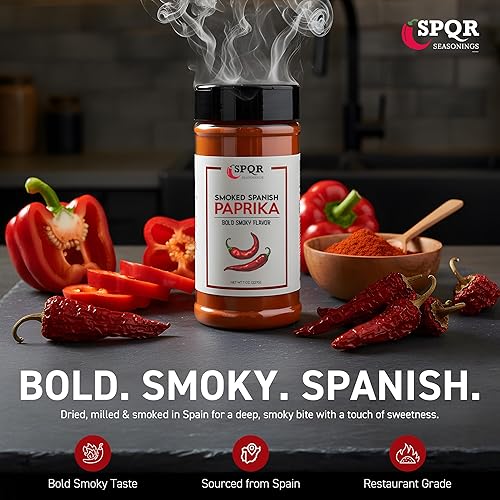 Miniatura 3 de SPQR Seasonings - Paprika española ahumada XL, tarro de 7 onzas, grado de restaurante gourmet, sabor a pimentón español ahumado
