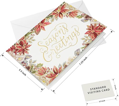 Miniatura 4 de easykart labels Tarjetas de felicitación de 18 estaciones con sobres, lámina dorada y relieve, 7.25 x 5.5 pulgadas, tarjetas de deseos de Año Nuevo