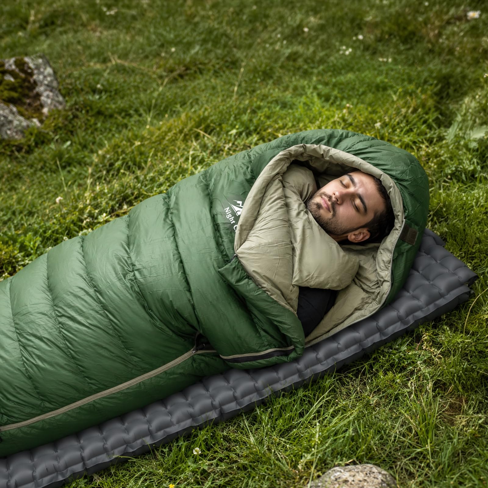 Night Cat Ultralekki śpiwór: 600 FP Mumia Śpiwór puchowy Polecam -5℃-15℃ Mały i lekki na kemping, piesze wycieczki, piesze wycieczki i kemping na świeżym powietrzu