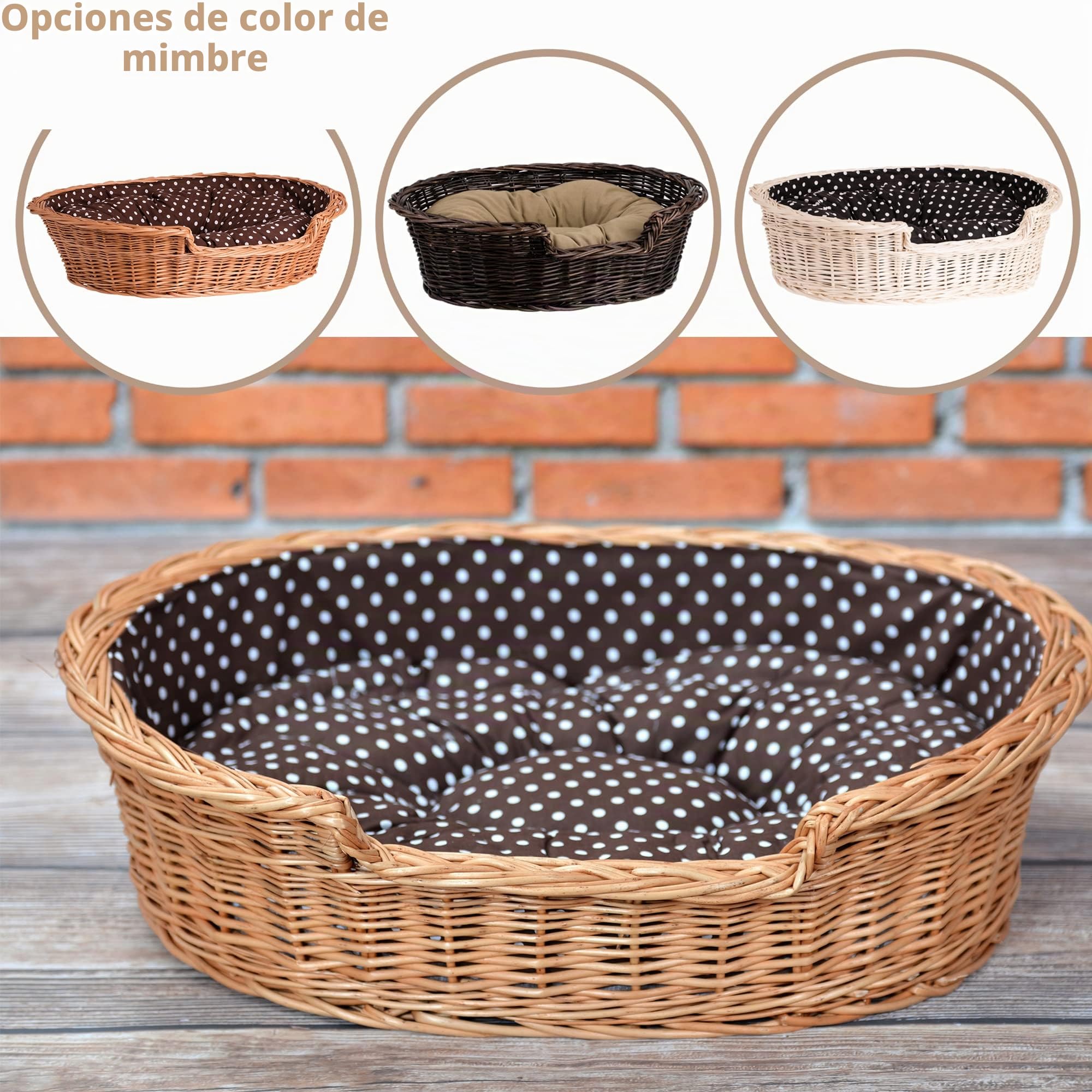 Un Almacenamiento de Mimbre para un perro/Un Gato con un cojín suave, un Tumbona para animales, rodamiento de gato/perro, de almacenamiento cama para perro/gato cama