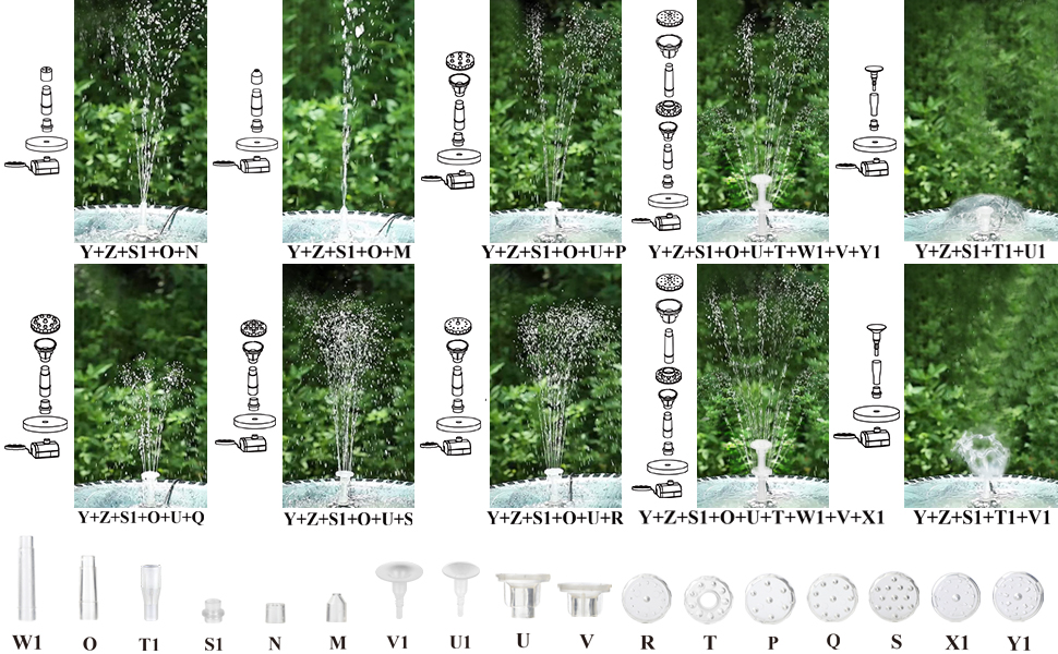 Fontana Solare Boadw LED 7W - Con Pannello Solare E Batteria 5000mAh | 10 Stili Per Giardino - Foto 7