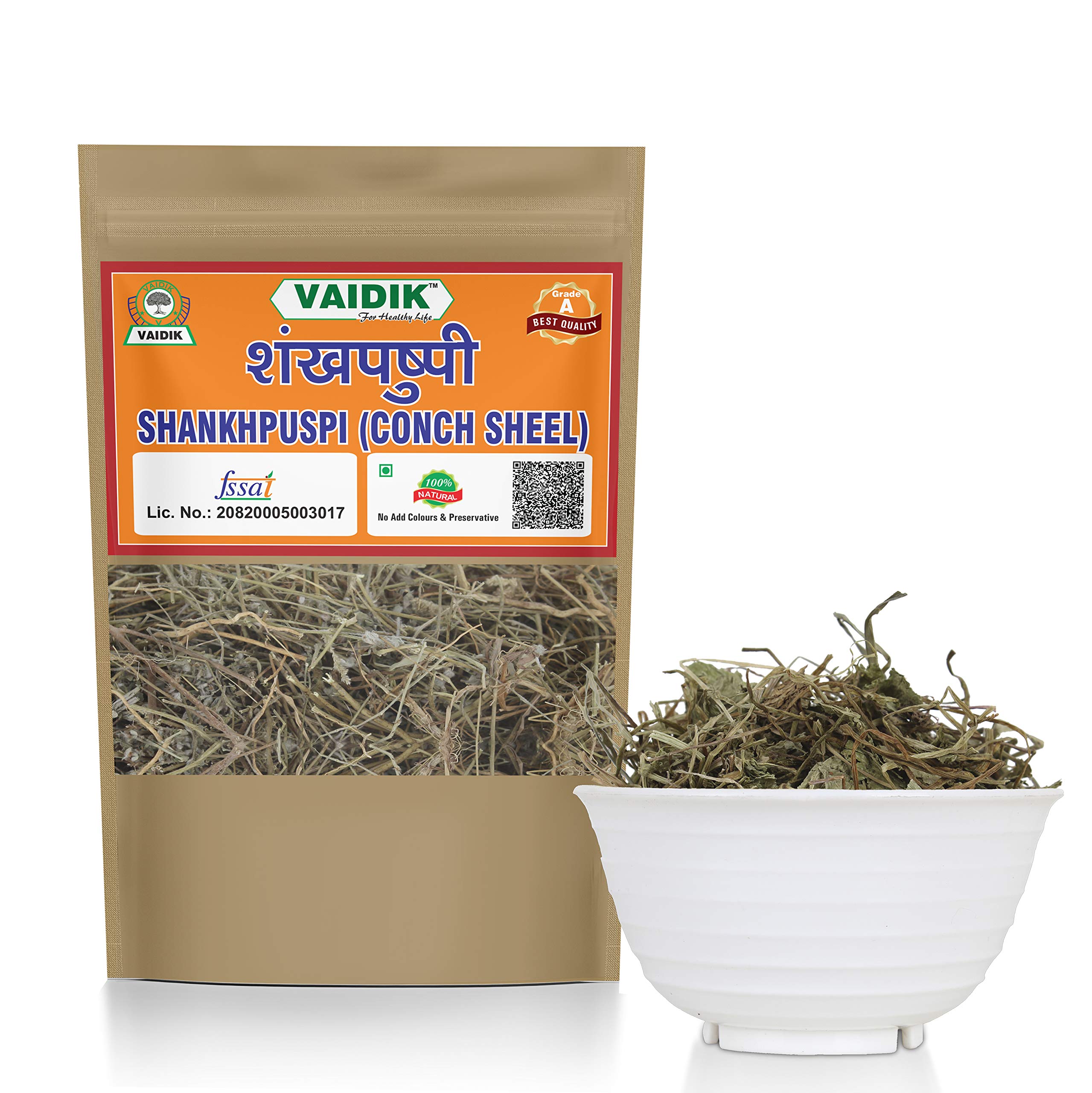 Aashita Creations Organic & Natural Whole/Raw Shankhpushpi | Conch Sheel - (200 Grams)