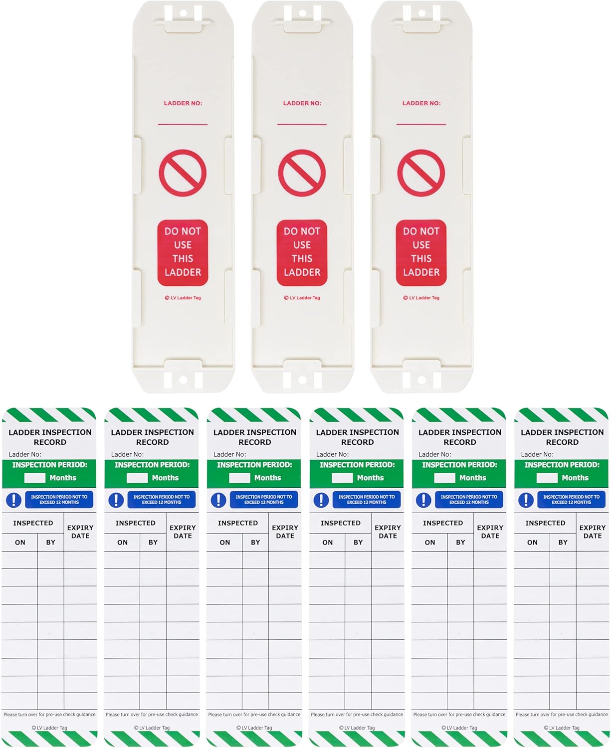 SAFETYKINGu00ae | Access Platform Inspection Tag 3 Holders - 6 Inserts