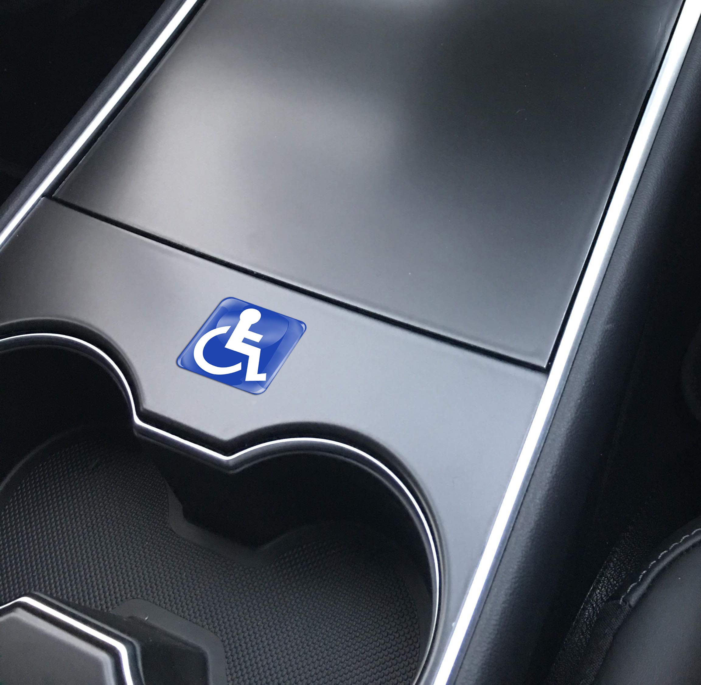 Targhetta Per Bagagli Disabili In Silicone 3D - Etichetta Blu Per Valigia Con Simbolo Accessibilità - 3