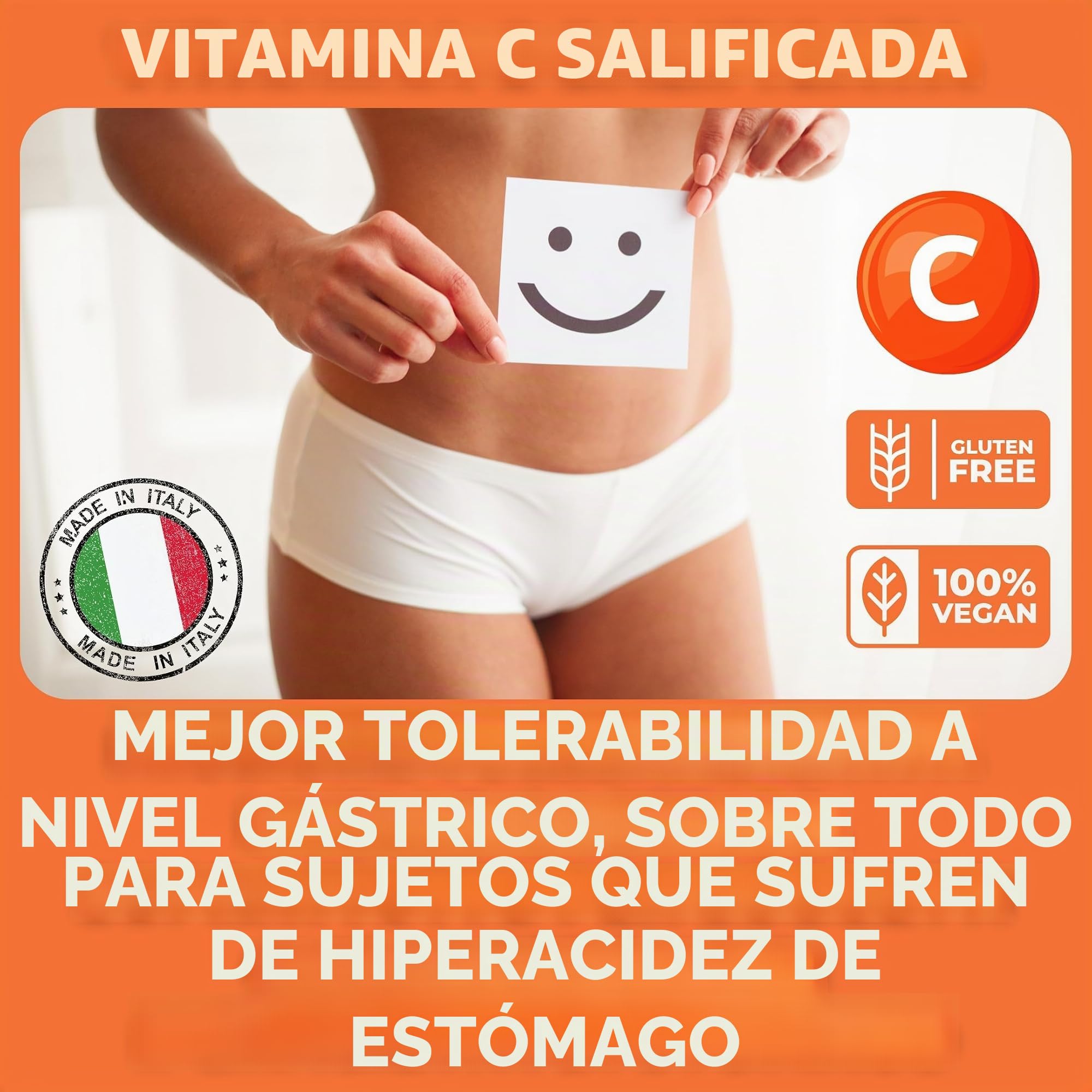 Ascorbato de sodio, 2 kg, vitamina C en polvo de acción antioxidante, sustancia pura sin excipientes (1 bolsa de 2 kg) Laboratorios Bioline – Calidad italiana