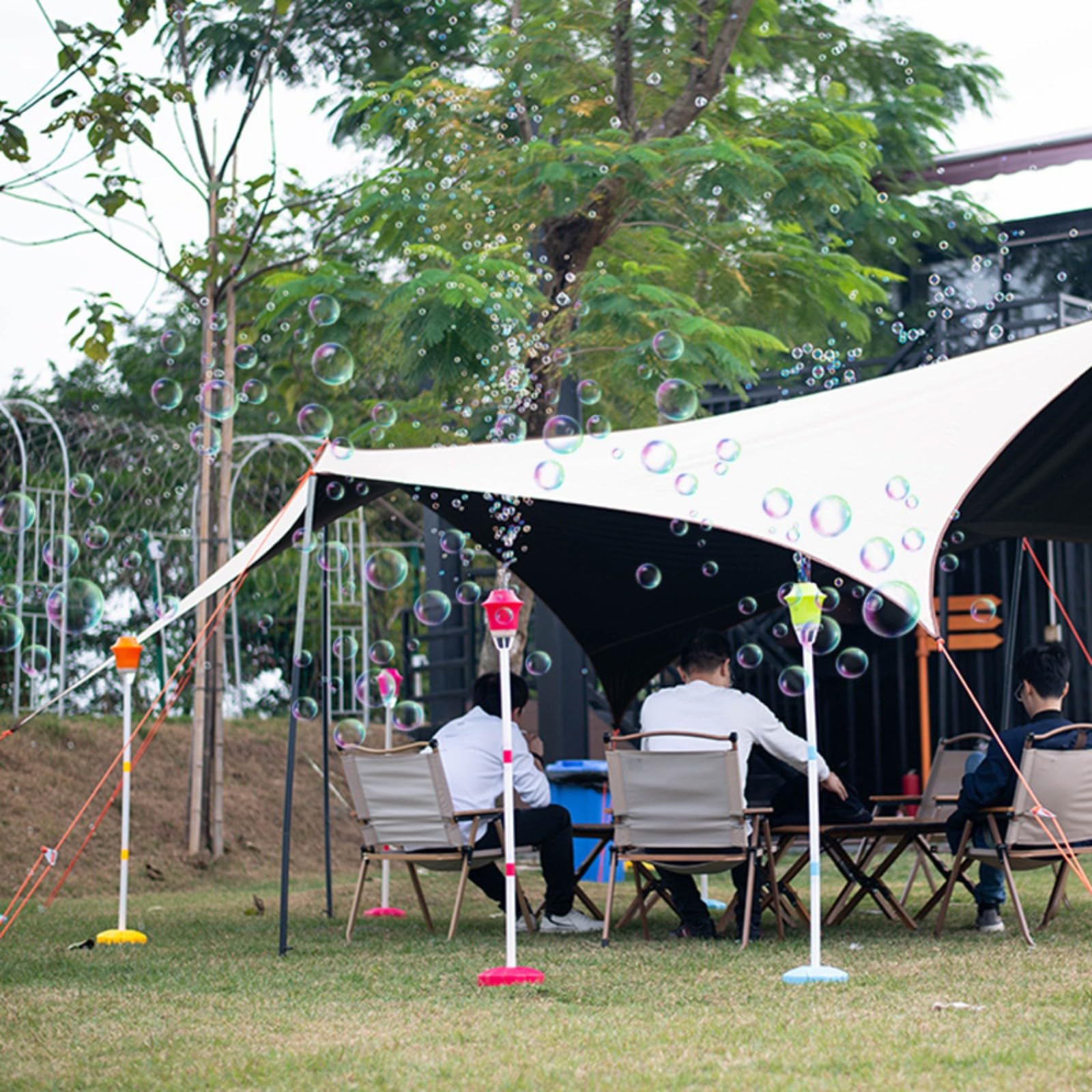 HTU Bubble Torch with Light and Music, Adjustable Height Light Up Lantern Bubbles Machine for Weddings Party - Image 6