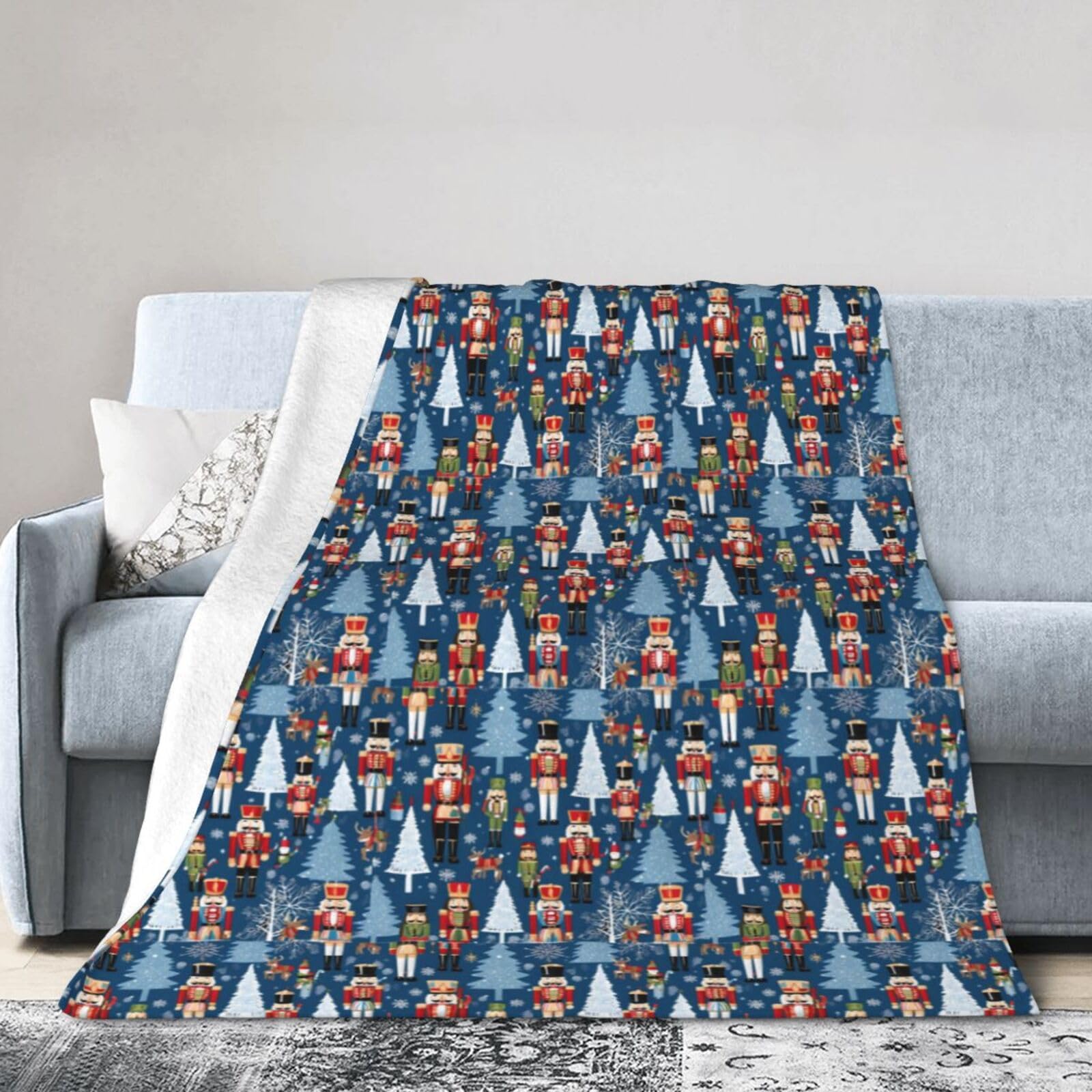 Couverture d'automne en flanelle douce pour lit et canapé de 203x152 cm