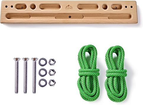 CLEVO - Fingerboard Flex Training Board Climbing - Hangboard for bouldering & indoor training - Fingerboard wood- Climbing board & training device for finger strength - Bouldering accessories for home