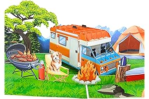 HEARTAGS - Birthday Card for Men 6x8 in Camping