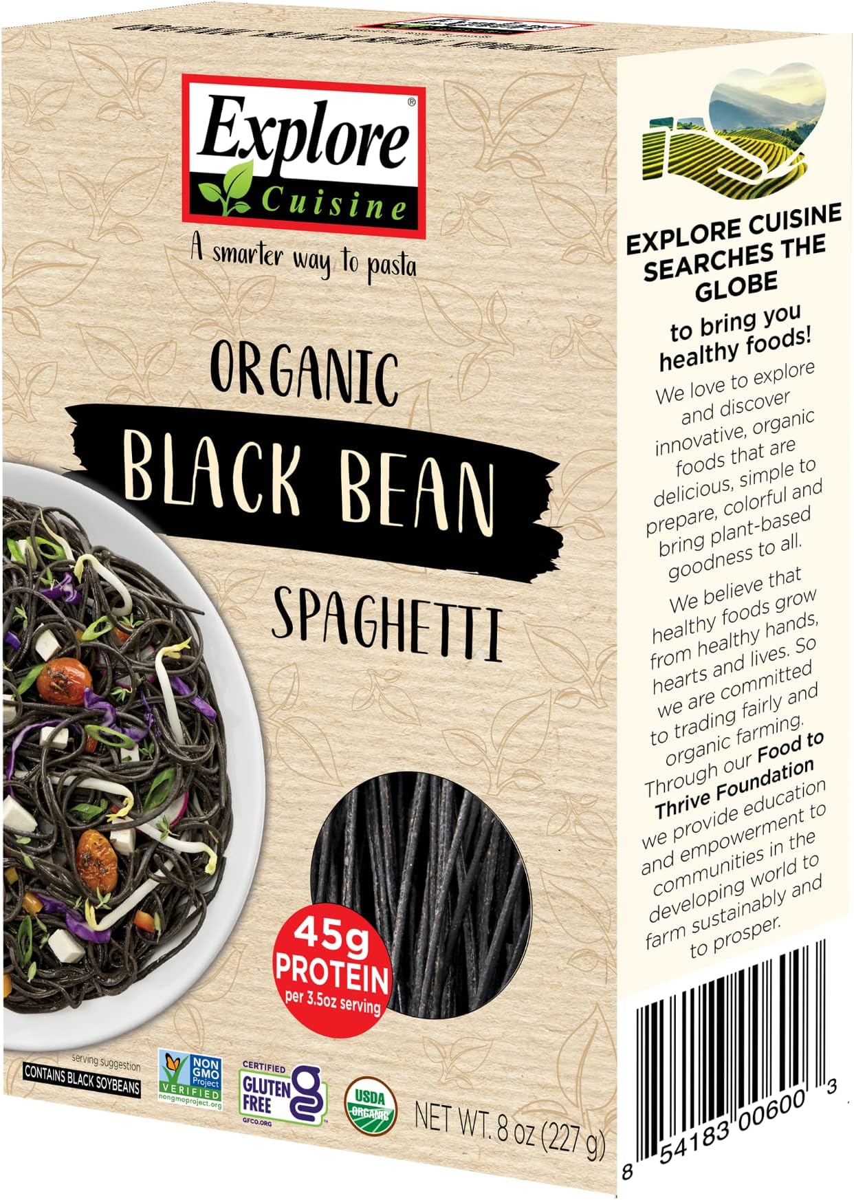 Explore Asian GF Black Bean Spaghetti 200 g (Pack of 6) (Organic)