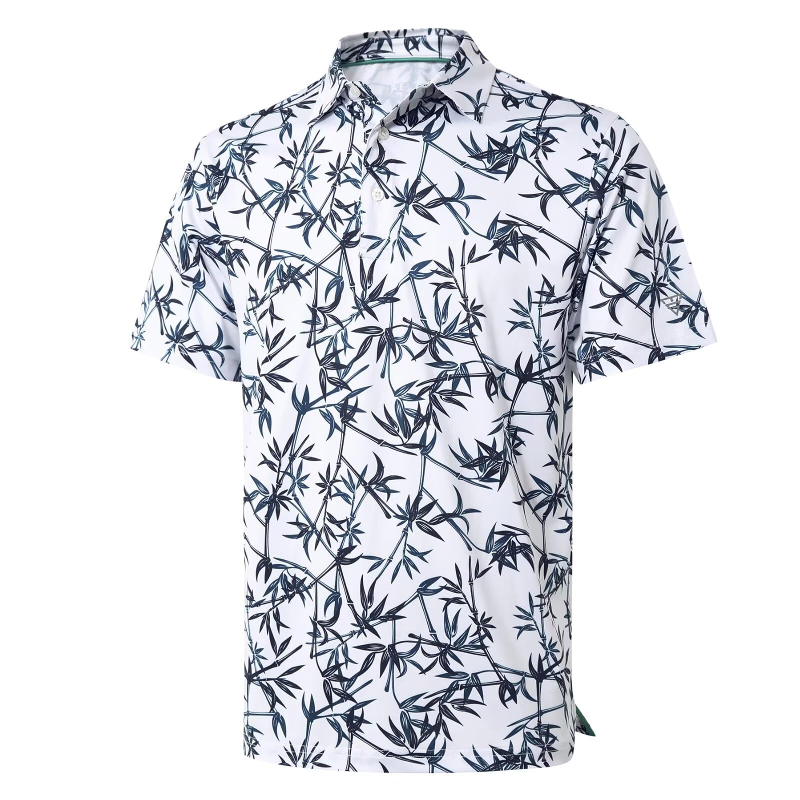 Golf Shirts for Men Dry Fit Short Sleeve Print Performance Moisture Wicking Polo Shirt