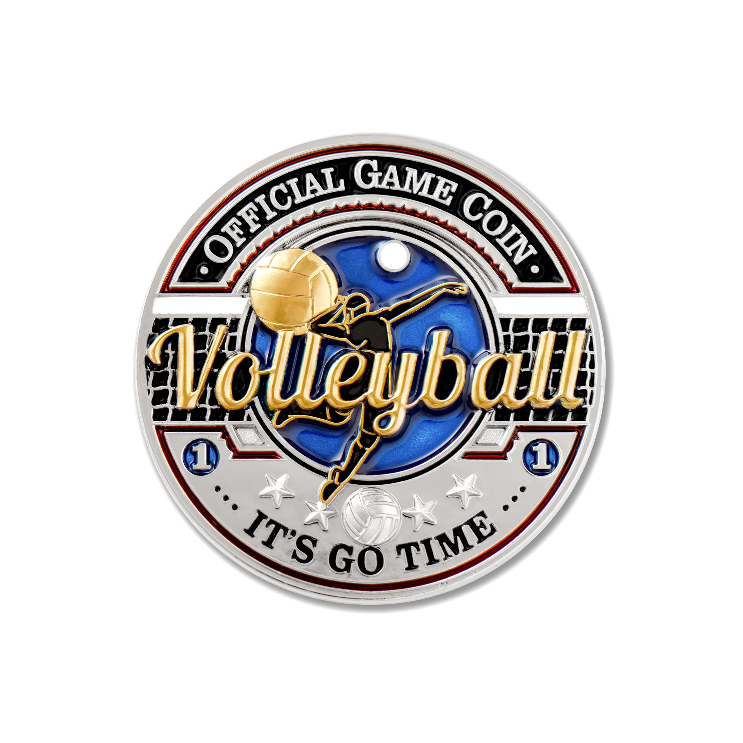 Armor Coin & Emblem - Volleyball Challenge Coin - Game -Memorabilia - Encouragement Gift Ideas - Recognition for Volleyball Player Coach Official (Without Tin Box)