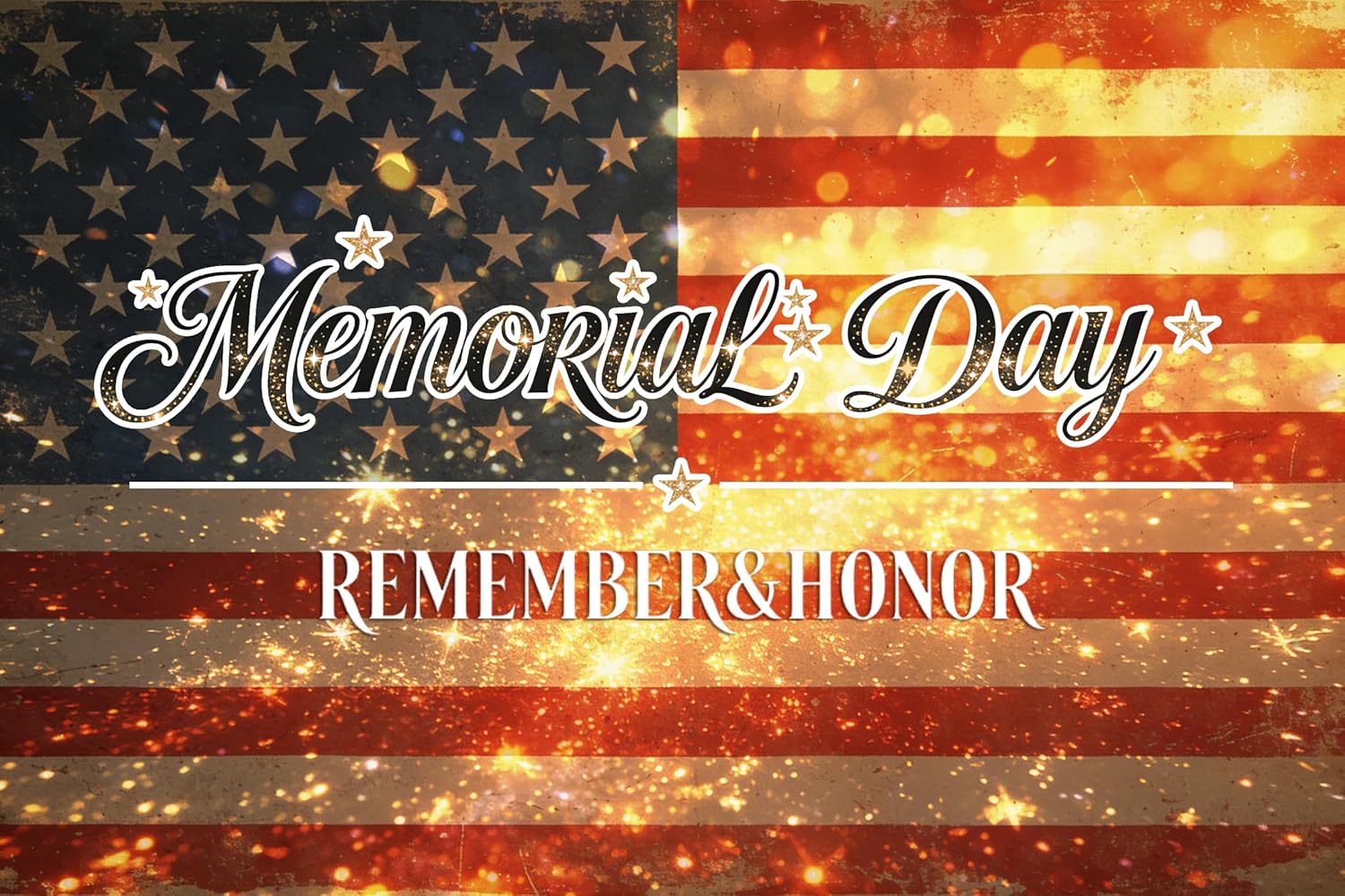 USA American Flag Memorial Day Stars Patriotic Remember and Honor 5x8 Feet Flag, Polyester Double Stitched with Brass Grommets 5 X 8 Ft Flag for Outdoor Indoor Home Decor