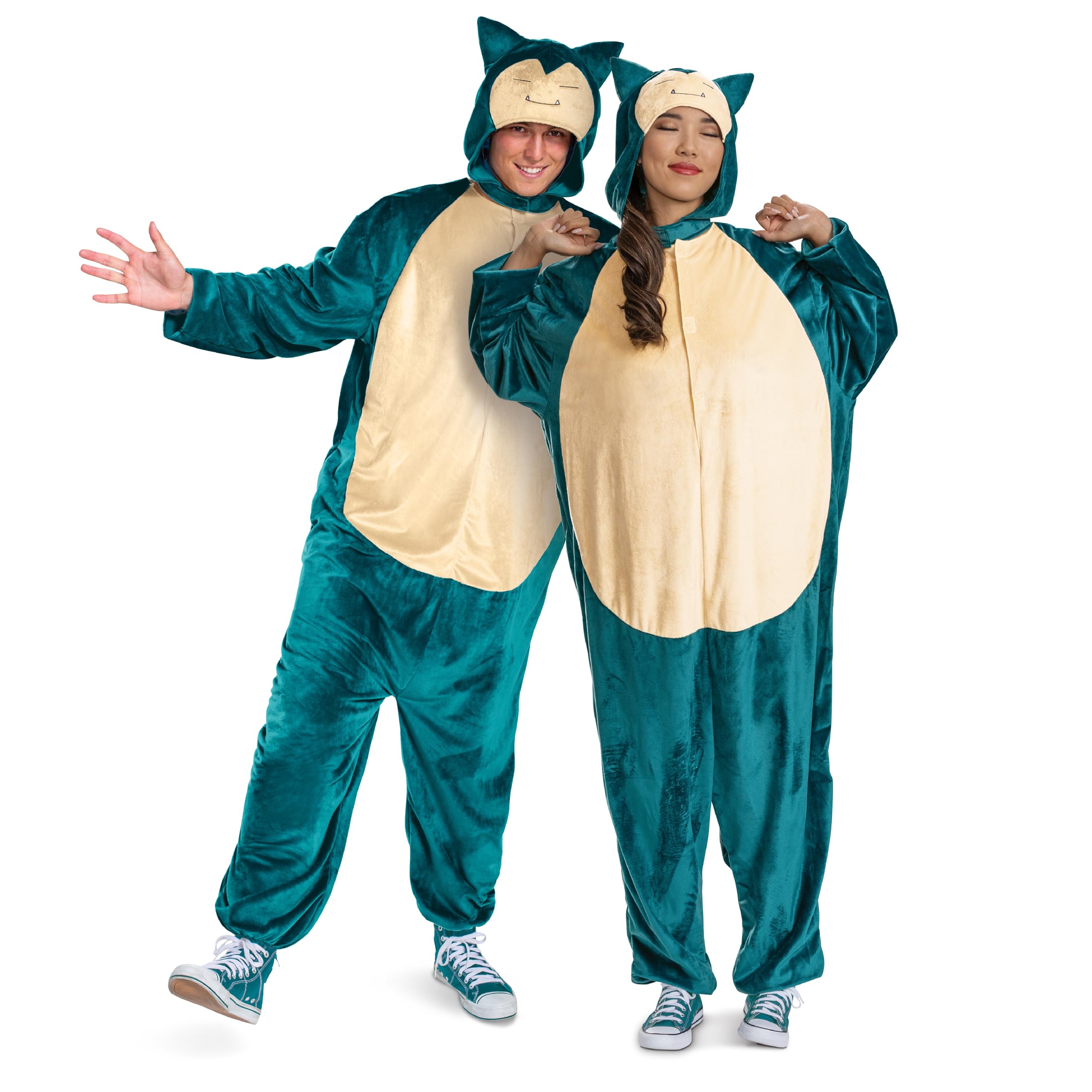 Disguise Pokémon Snorlax Adult Jumpsuit, Official Pokémon Licensed Dress Up, Soft Minky Fabric, Detachable Hood with Ears - Image 4