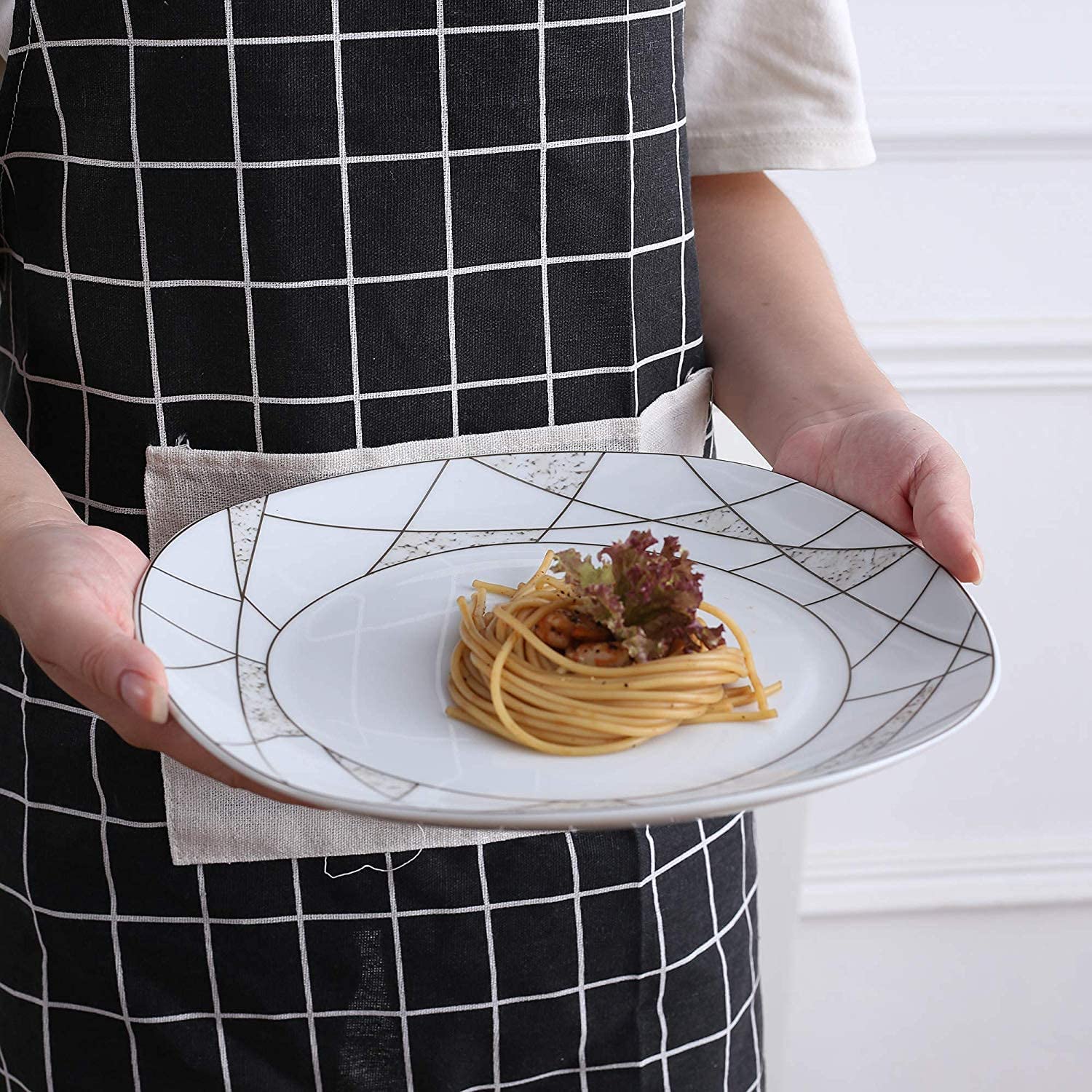 30/60-częściowy porcelanowy zestaw zastawy stołowej ceramiczne naczynia kuchenne eleganckie talerze kubki i spodki zupy i talerze deserowe kompletny zestaw sztućców do domu jadalni