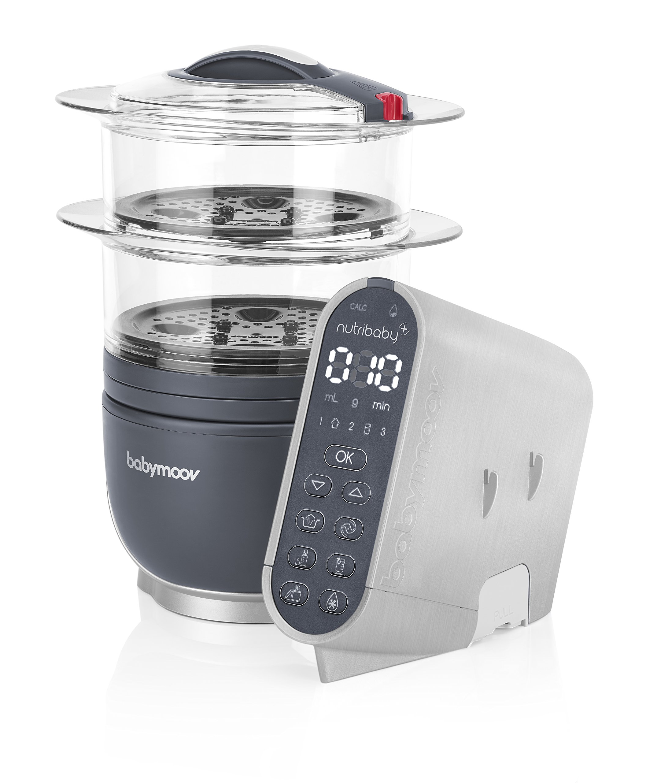 Babymoov Displaygehäuse Nutribaby Plus gebürsteter Alu-Effekt