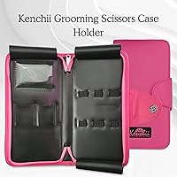 Vista 2 de Kenchii Estuche para tijeras y tijeras con capacidad para 5 tijeras de belleza o aseo (KEL5Z-PINK)