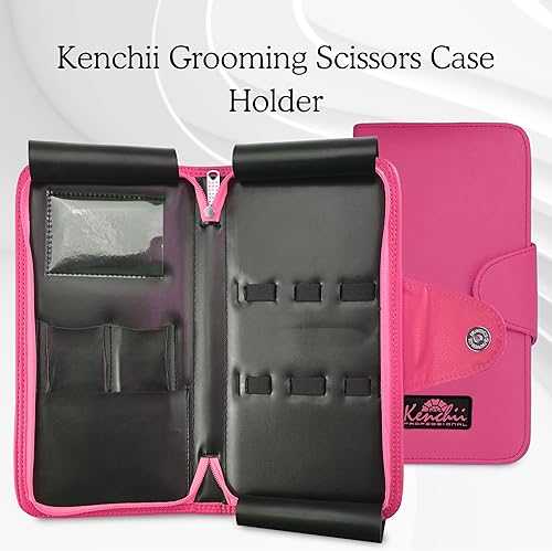 Miniatura 2 de Kenchii Estuche para tijeras y tijeras con capacidad para 5 tijeras de belleza o aseo (KEL5Z-PINK)