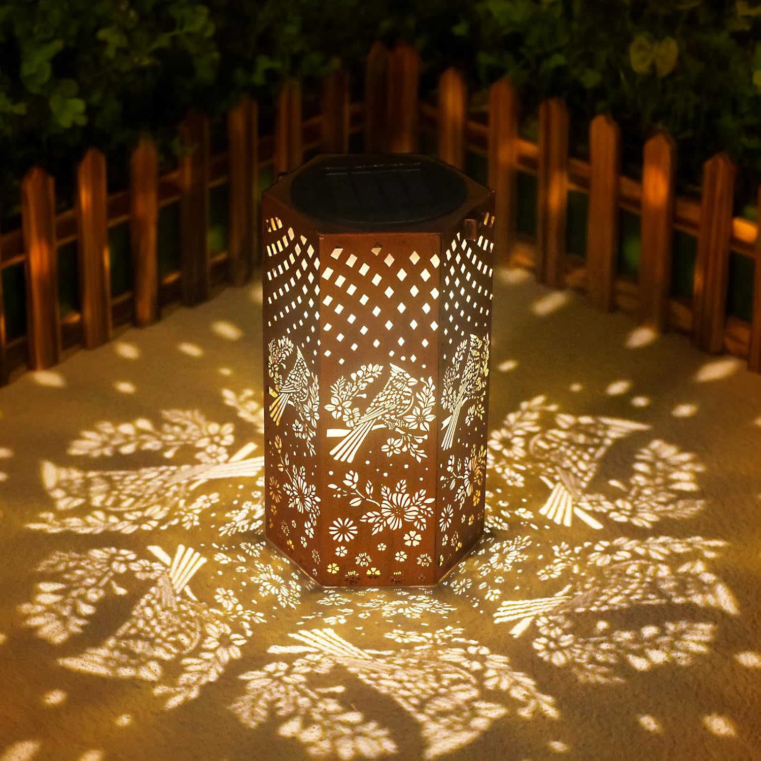Mothers Day Gifts for Mom Grandma - Birthday Gifts for Women, Cardinal Bird Solar Lanterns Outdoor Waterproof - Solar Lights Outdoor Hanging Garden Decor for Outside