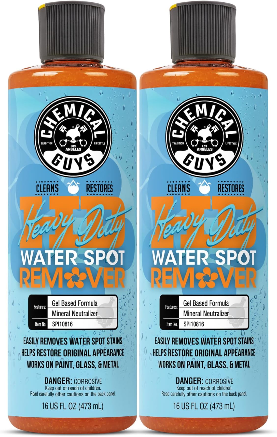 SPI1081602 Heavy Duty Water Spot Remover, Safe for Cars, Trucks, Motorcycles, RVs, Home, Office & More, (2 Pack) 16 fl oz
