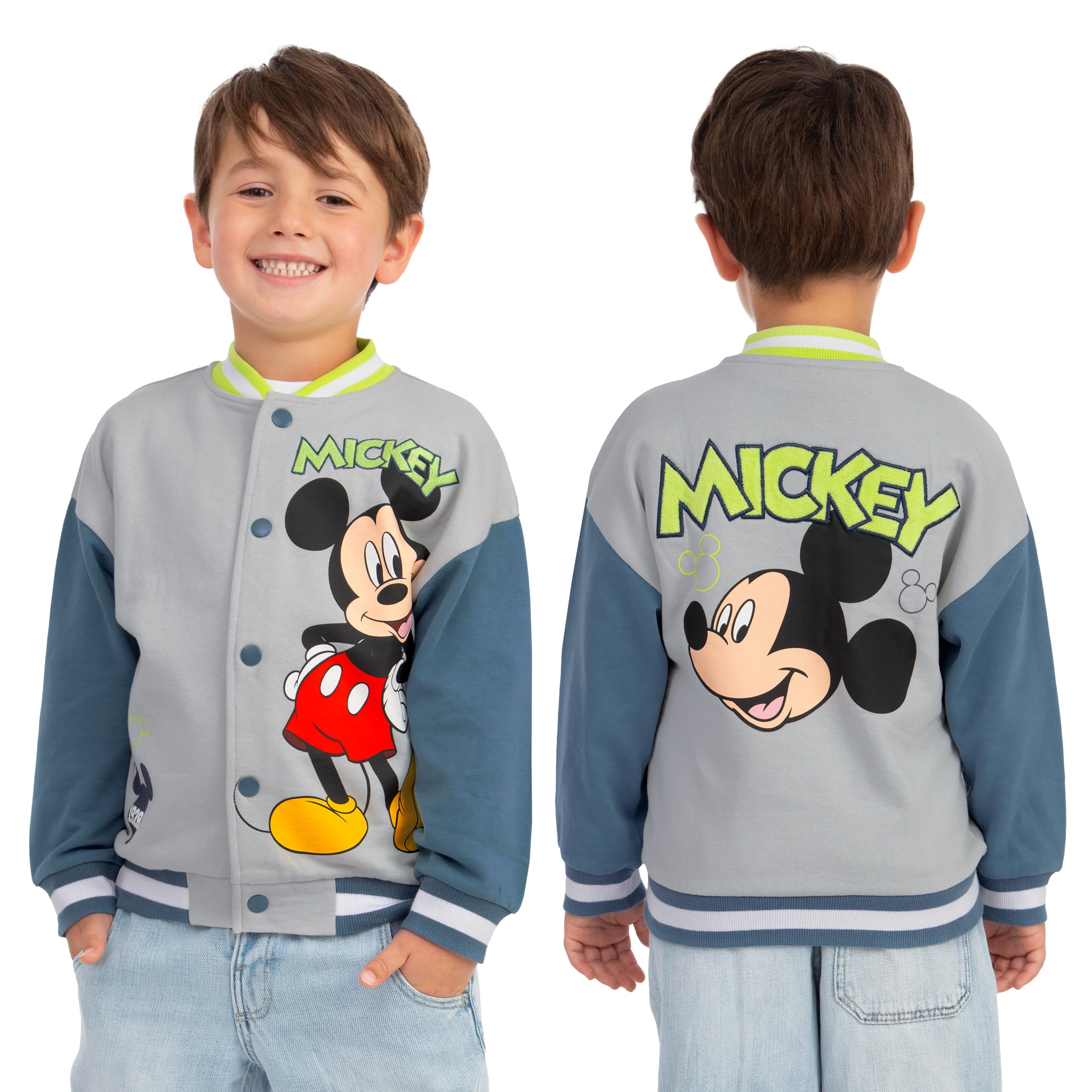 Disney Veste Bomber Garçon Mickey Mouse, Veste Mickey Garçon, Vestes Baseball Coton Été
