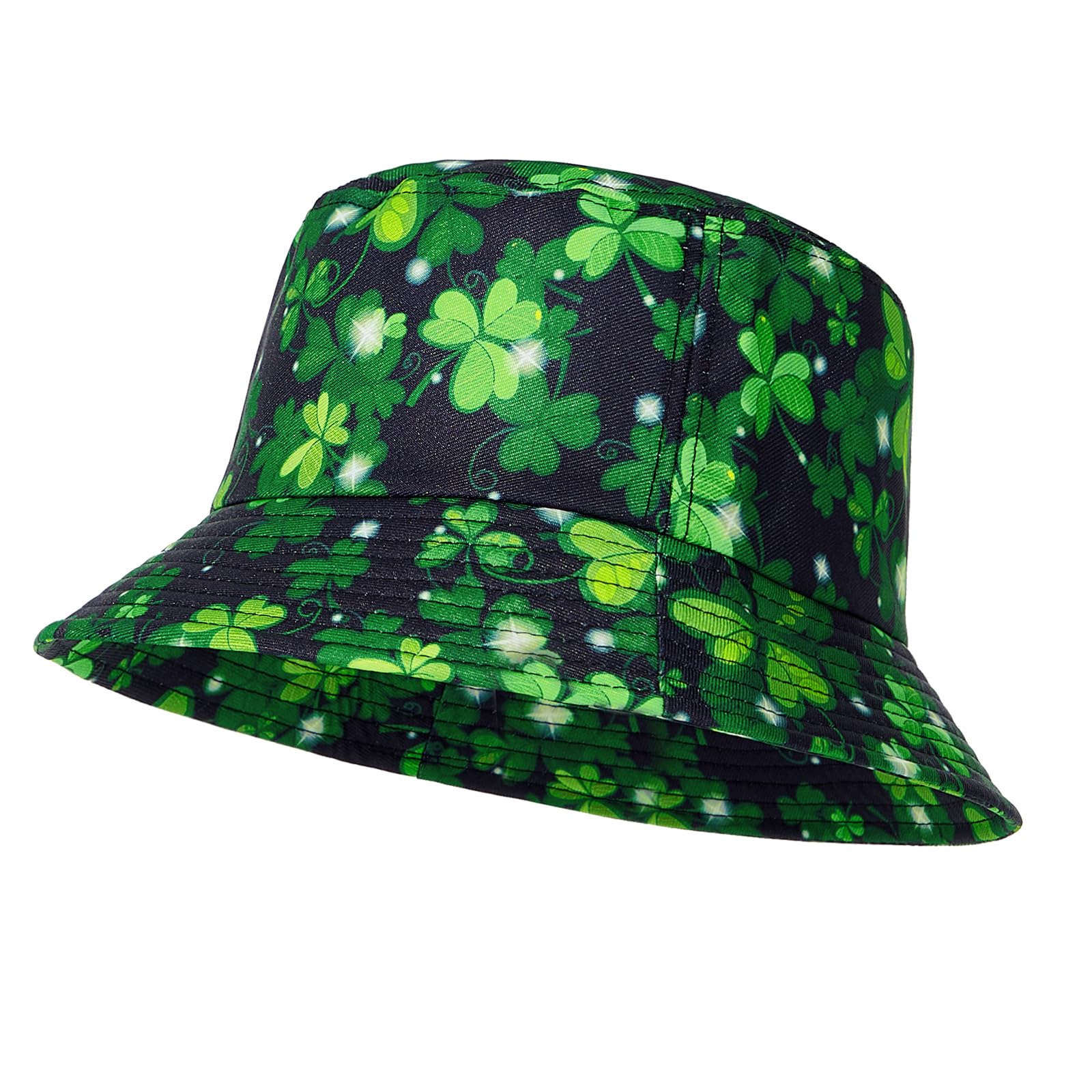 St Patricks Day Hat Shamrock Green Top Leprechaun Bucket Hat