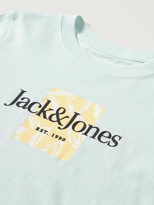 Jack & Jones T-shirt - JORLAFAYETTE BOX TEE SS CREW NECK (Blanc) - Vêtements Chez (700190