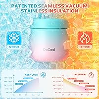 Vista 6 de DaCool Termo de alimentos de 16 onzas para niños, 13.5 onzas
