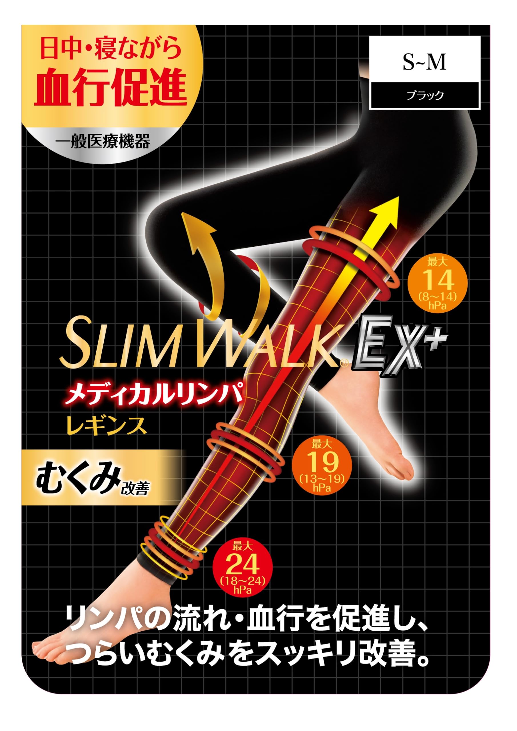 【新品未開封：2025/3/8購入品】メディカルスリムレギンス S-Mサイズ2着 新品未開封：2025/3/8購入品】メディカルスリムレギンス S-Mサイズ2着