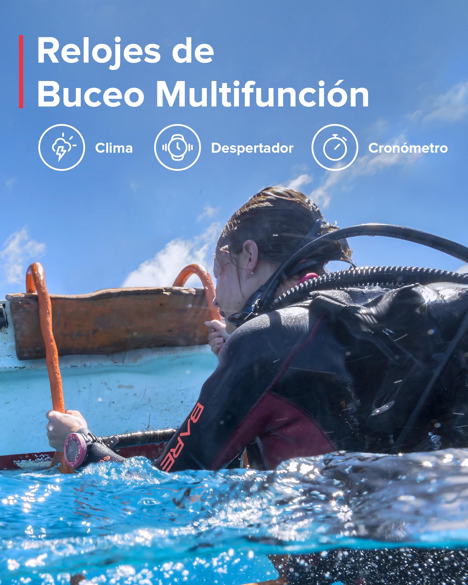Suunto Zoop Novo Swimcomputer, Adultos Unisex, Granate, Talla única