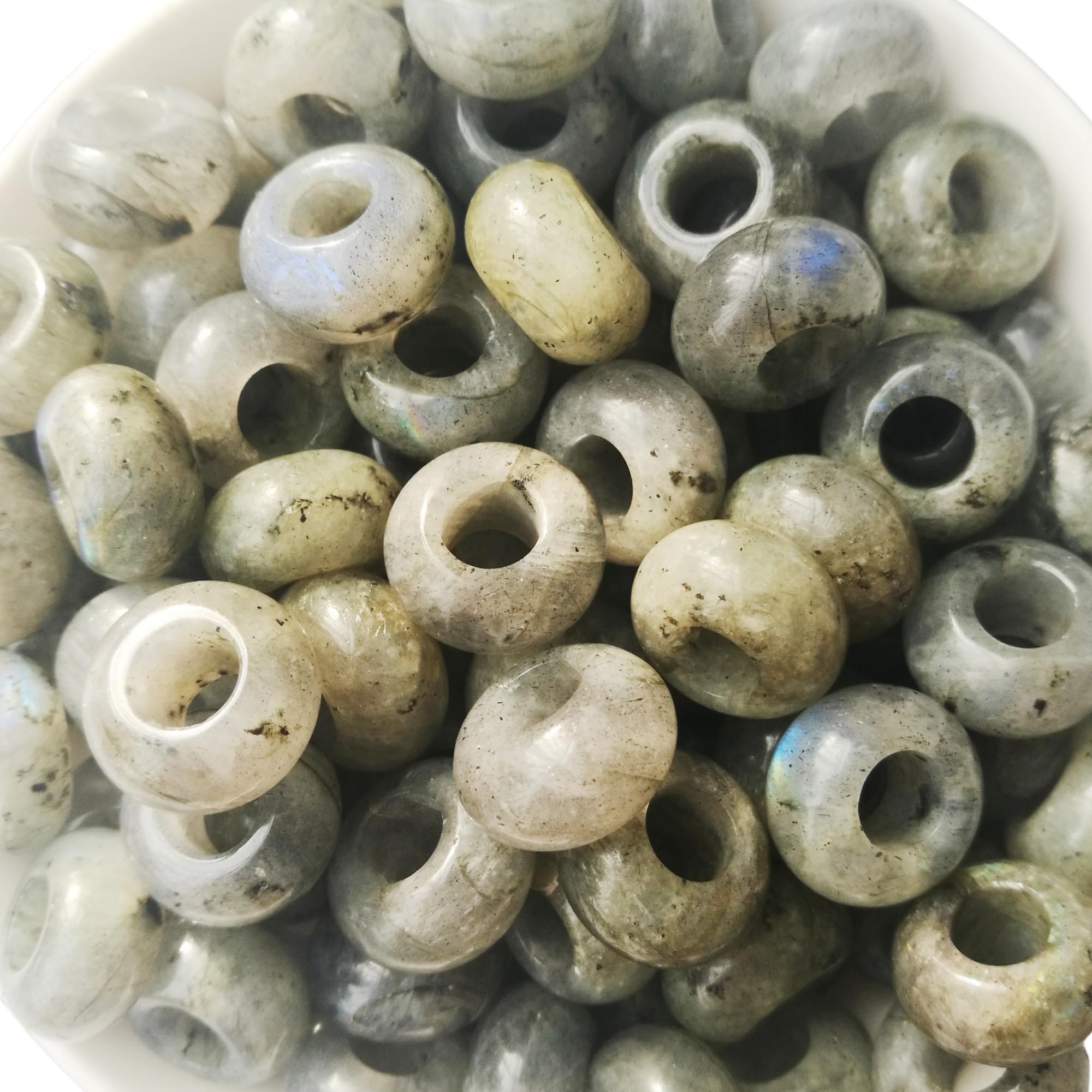 Perles en pierre de lune grise 6mm pour vos ateliers de bijoux DIY