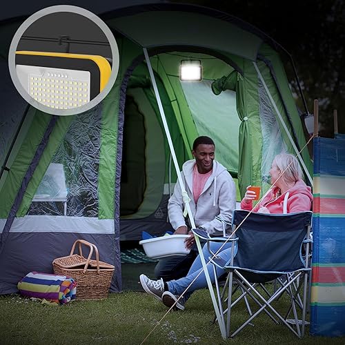 Miniatura 5 de T-SUN Luz de trabajo LED recargable, luces de inundación LED portátiles, impermeable, funciona con pilas, 5 modos, paquete de 2