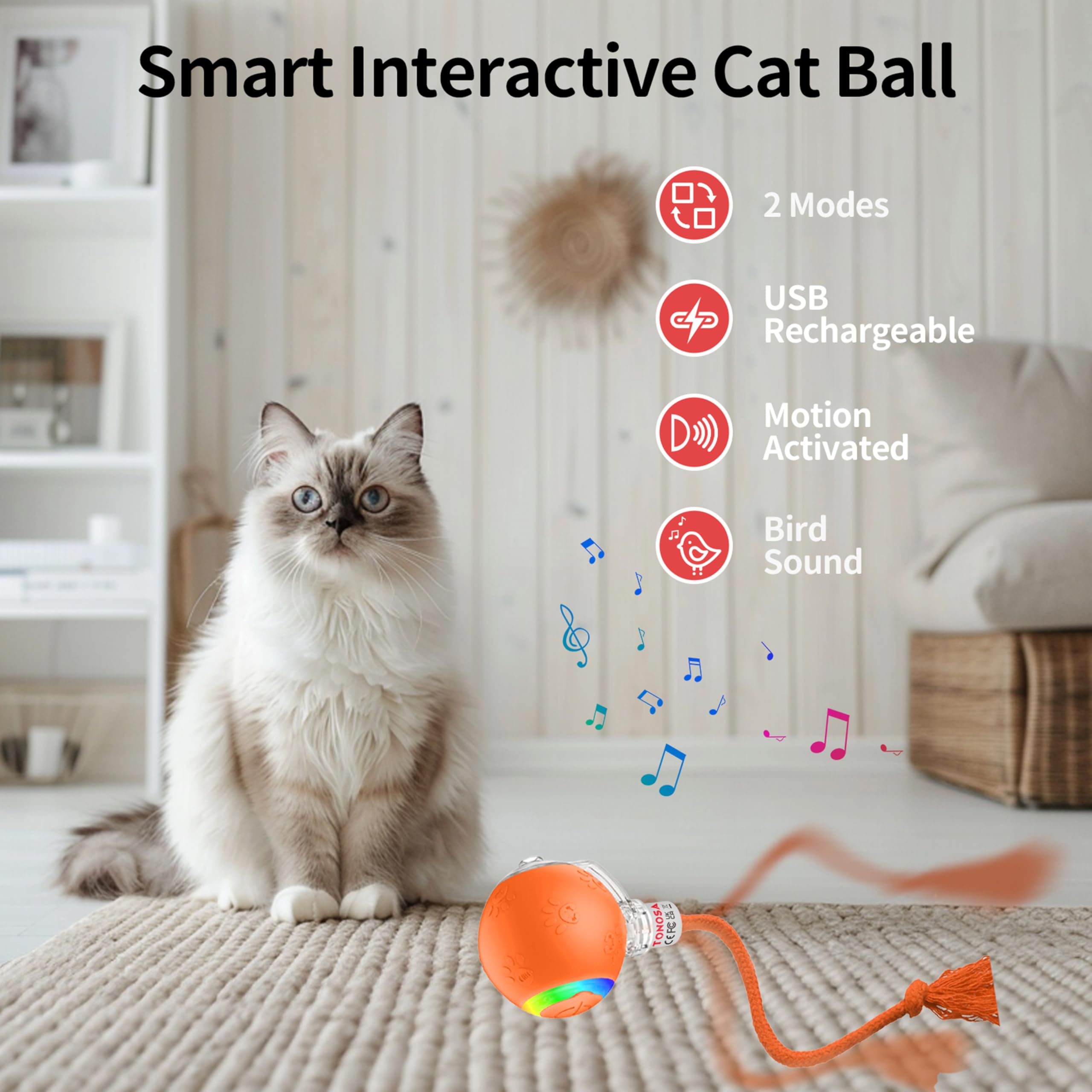 Juguetes interactivos para gatos de interior, rodar rápidamente en la alfombra, juguetes automáticos para gatos de interior aburridos, activado por movimiento