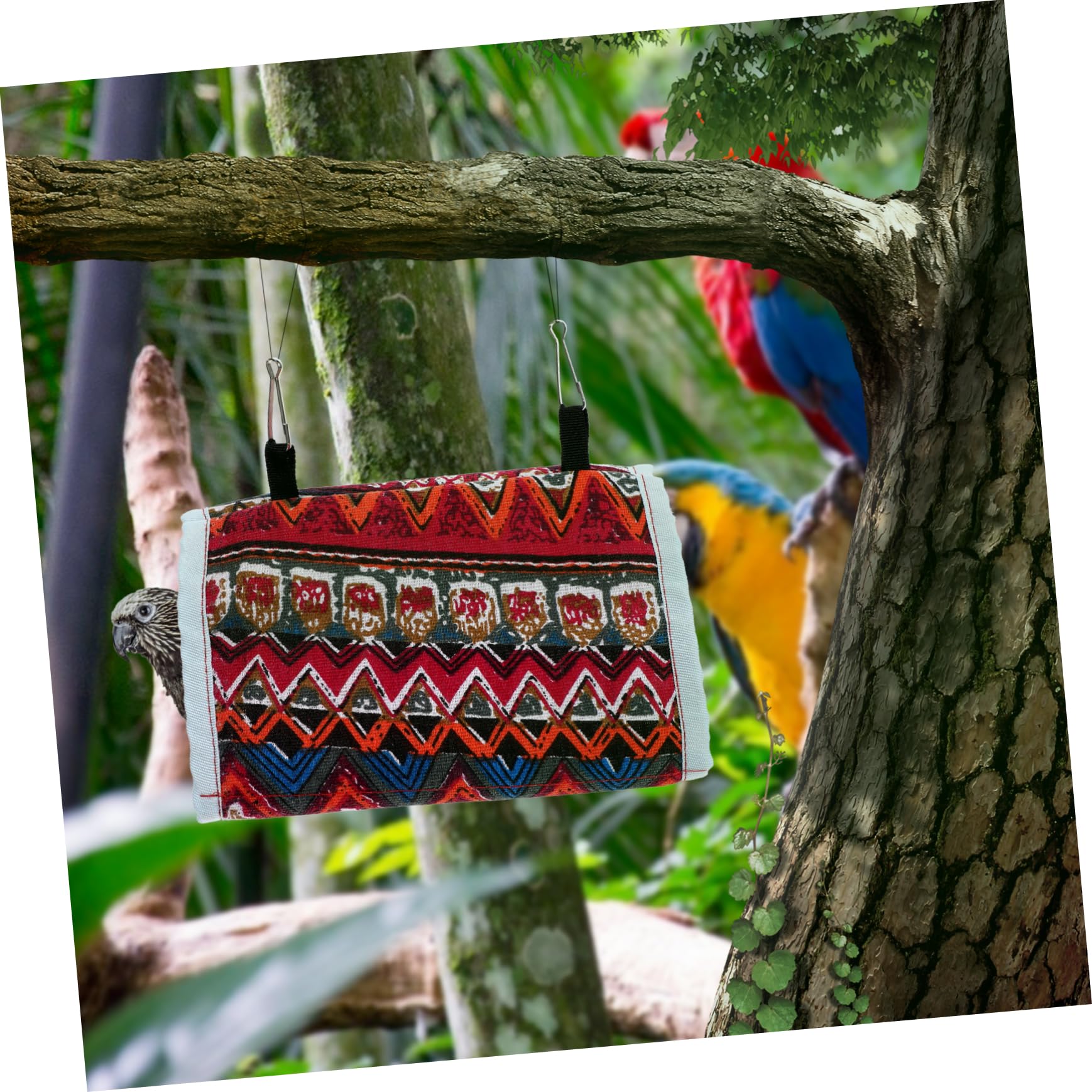 BESPORTBLE 9pièces Hamac Suspendu pour Perroquets De Tente De pour Oiseaux pour Cage Branche Accessoire Amusant Et Confortable pour Oiseaux De Compagnie