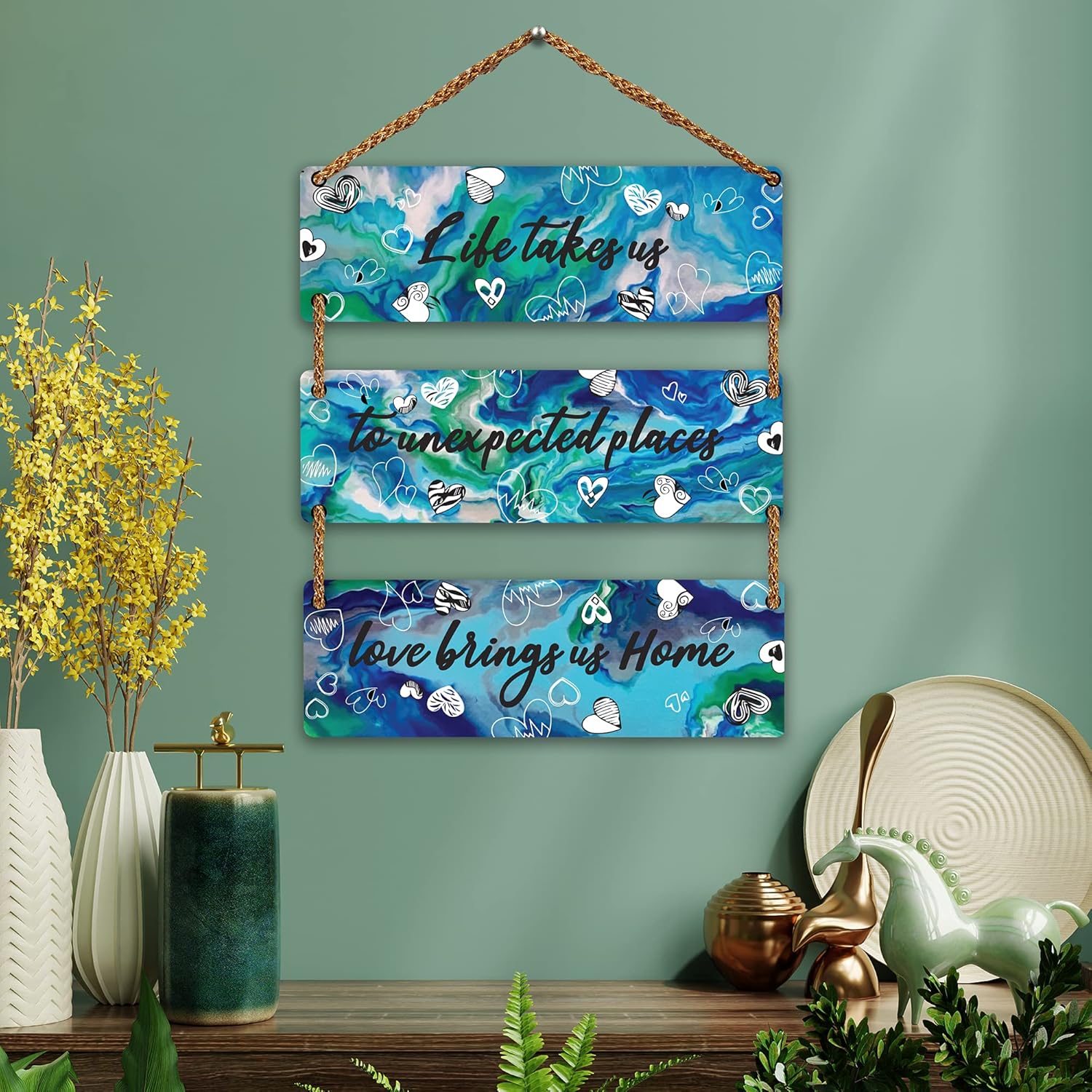 Sehaz Artworks Wall Hangings | Home Decor Items Stylish Living Room | Decorative Items for Home | Home Decoration Items | Wall Decor/Room Decor Items for Living Room/Bedroom - 3-0004