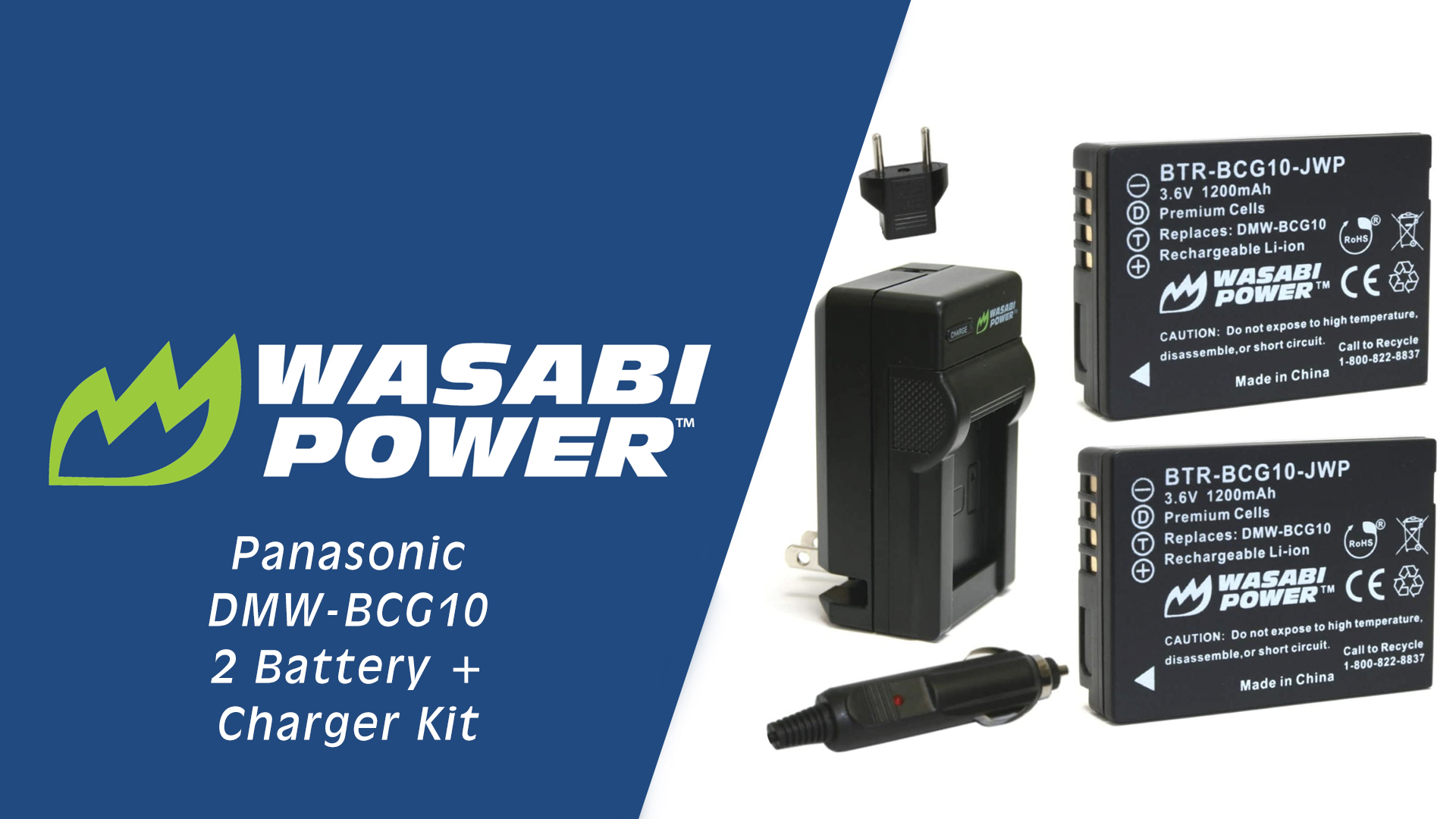 Amazon.com : Wasabi Power Battery (2-Pack) and Charger for