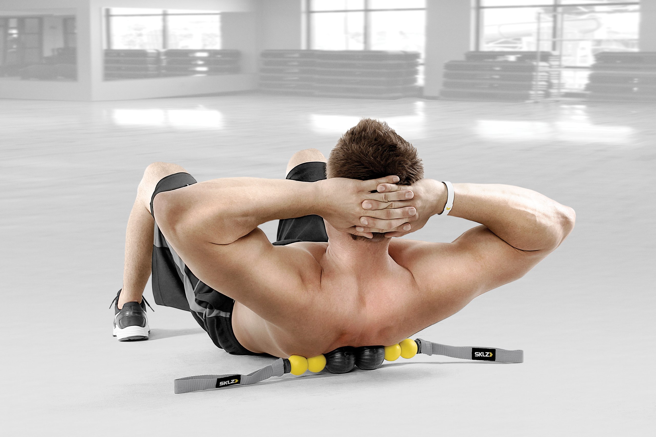 SKLZ Europe GmbH Massageroller AccuRoller - Selbstmassage Stick und Bälle, gelb-schwarz, One Size, APD-ACRL01-04