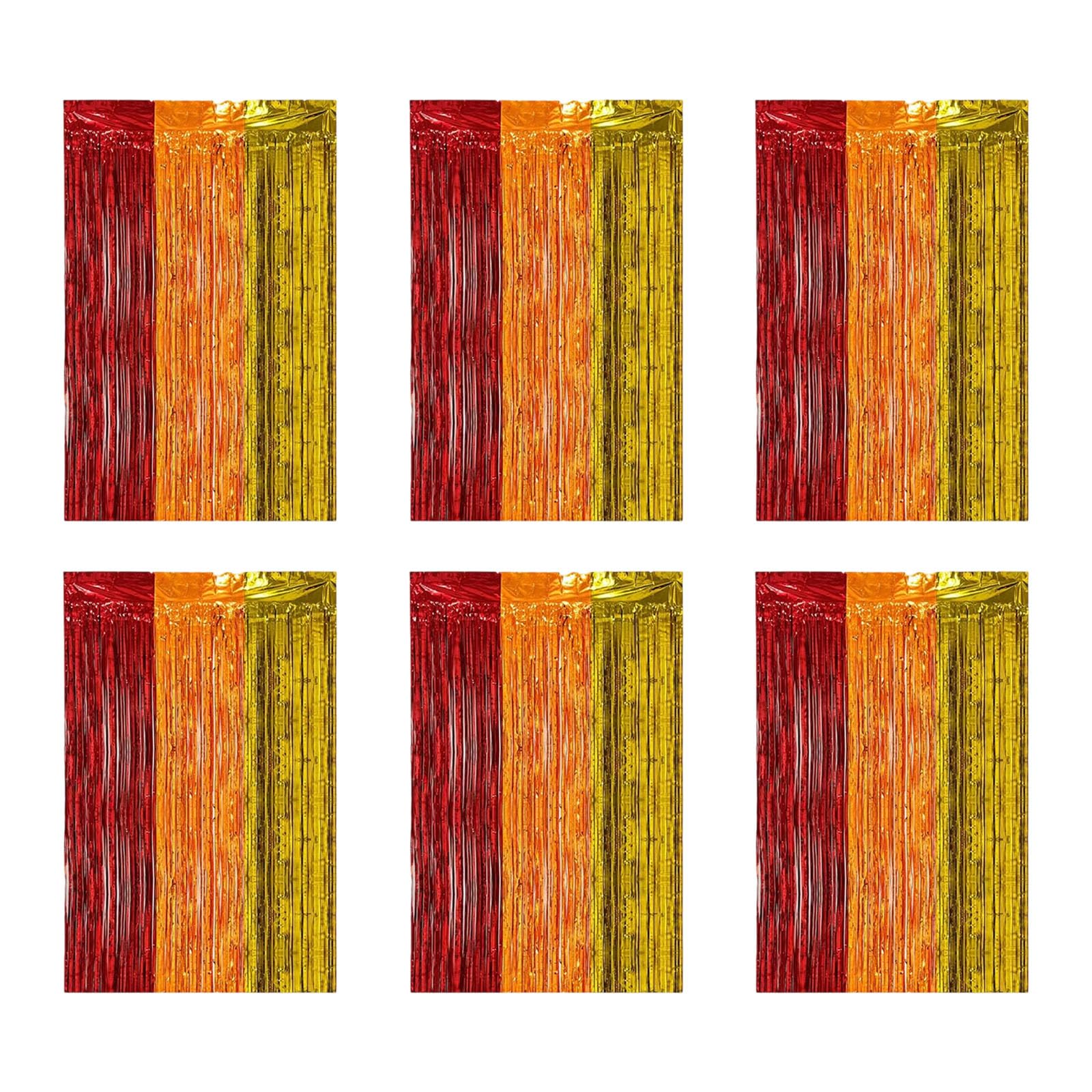Tsophreniq 6pcs Birthday Background Curtains Easy Assembly Foils Fringes Tinsel Curtains for Kids Event and Social Gatherings Decorations