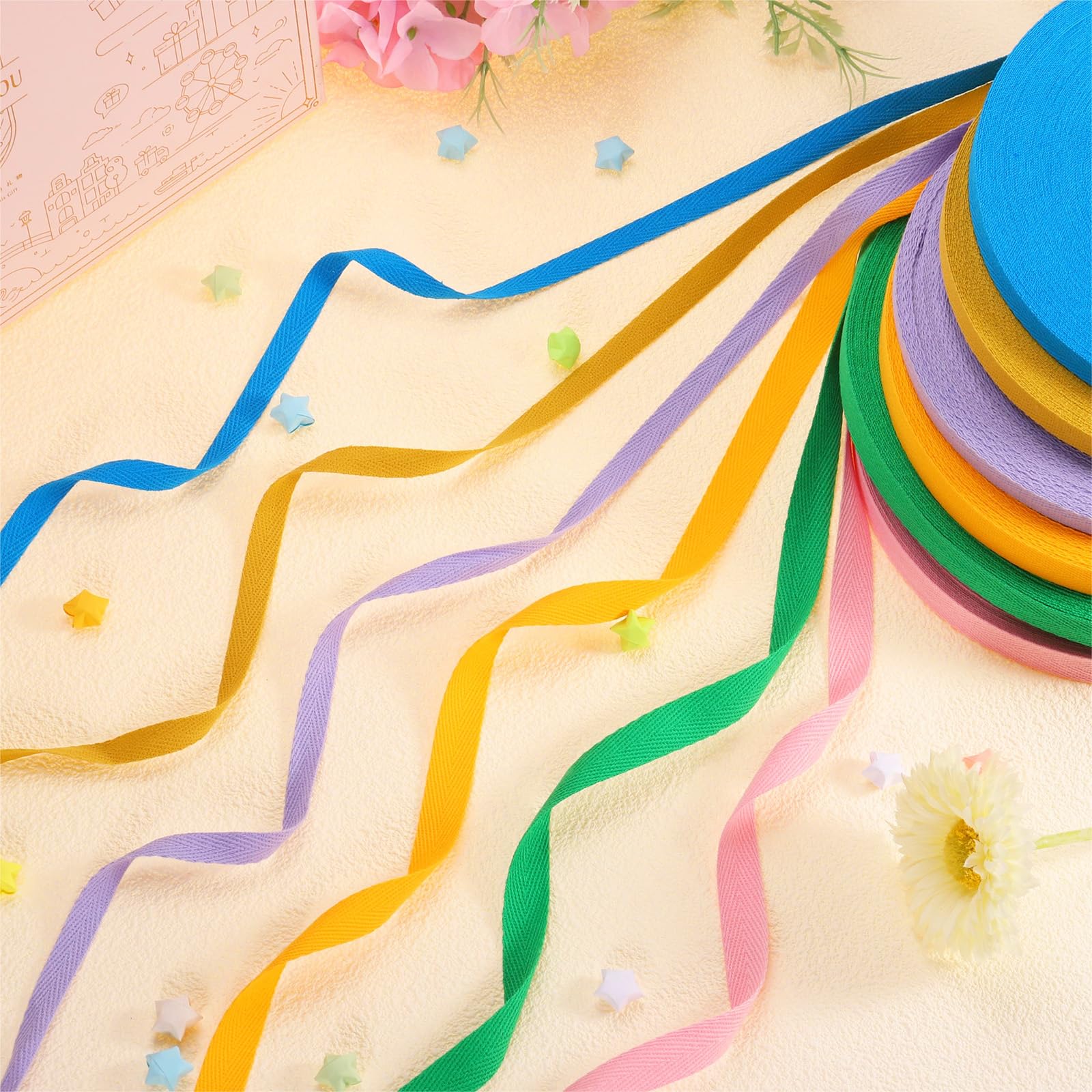 Nastro Twill In Cotone 20mm - 50 Irade, Rosa, Per Cucito E Fai Da Te - Foto 2