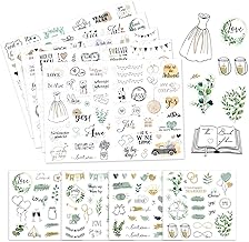 Eukalyptus Sticker Hochzeit Gästebuch (401 Motive),Aufkleber Fotoalbum Hochzeit Sticker Set Aufkleber Liebe Gästebuch Sticker Fotoalbum Wedding Sticker für Scrapbook oder Bullet Journal