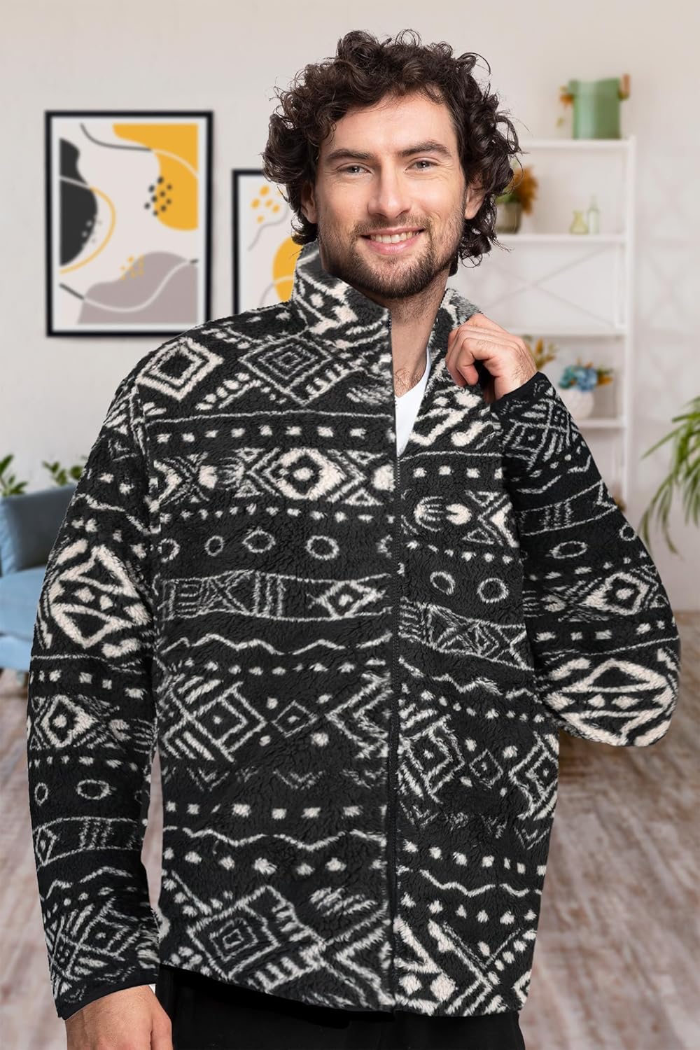 Mad Dog Men's Sherpa Jacket Ultimate Fuzzy Sweater for Men, Fleece Winter Coats, Mens Cold Weather Jackets - Image 5