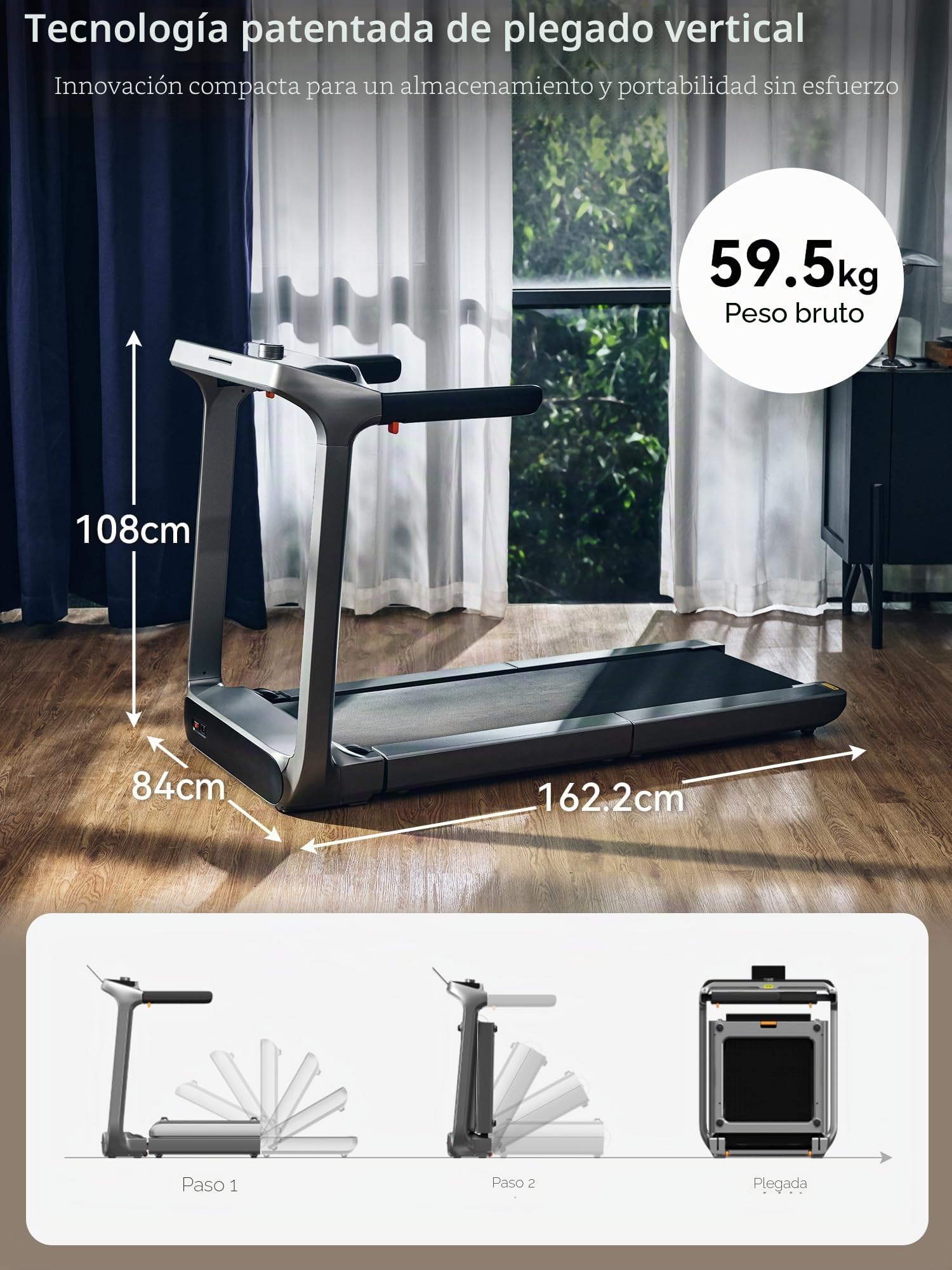 WalkingPad X218 - Cinta de Correr Plegable (1-18 km/h, 51 cm x 140 cm, para el hogar y la Oficina, Cinta de Correr soporta 136 kg, con Pantalla LED