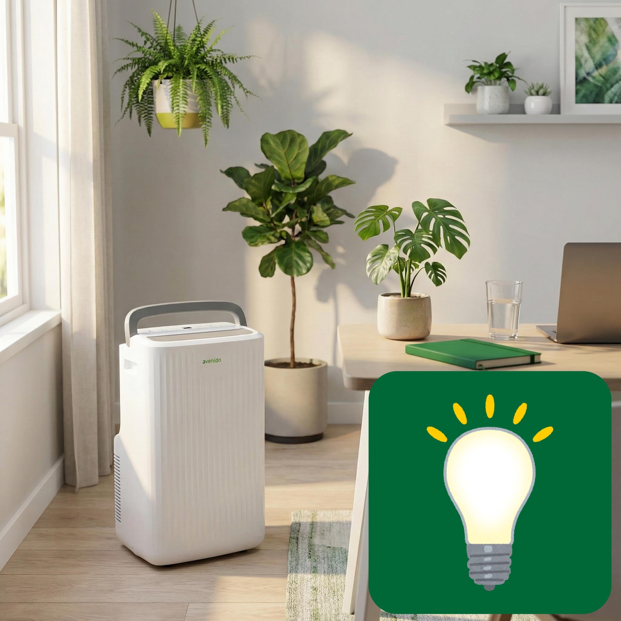 Osuszacz powietrza elekryczny z WiFi, 10L/24h, kompresorowy pochłaniacz wilgoci, do pomieszczeń ok. 60m3 (ok. 25m2), timer, 4 tryby osuszania normalny, ciągły, suszenie ubrań, cyrkulacja