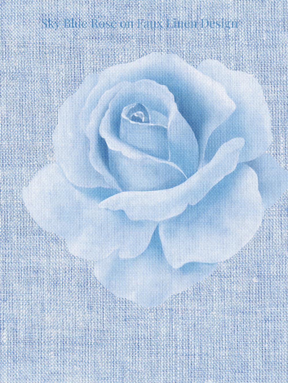 Journal de luxe effet lin bleu ciel et carnet de notes d'esthétique florale