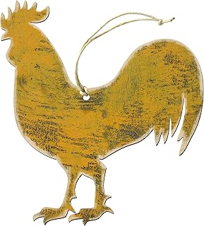 aMonogram Art Unlimited 99135-M Wooden Magnate Rustic Rooster Magnate,