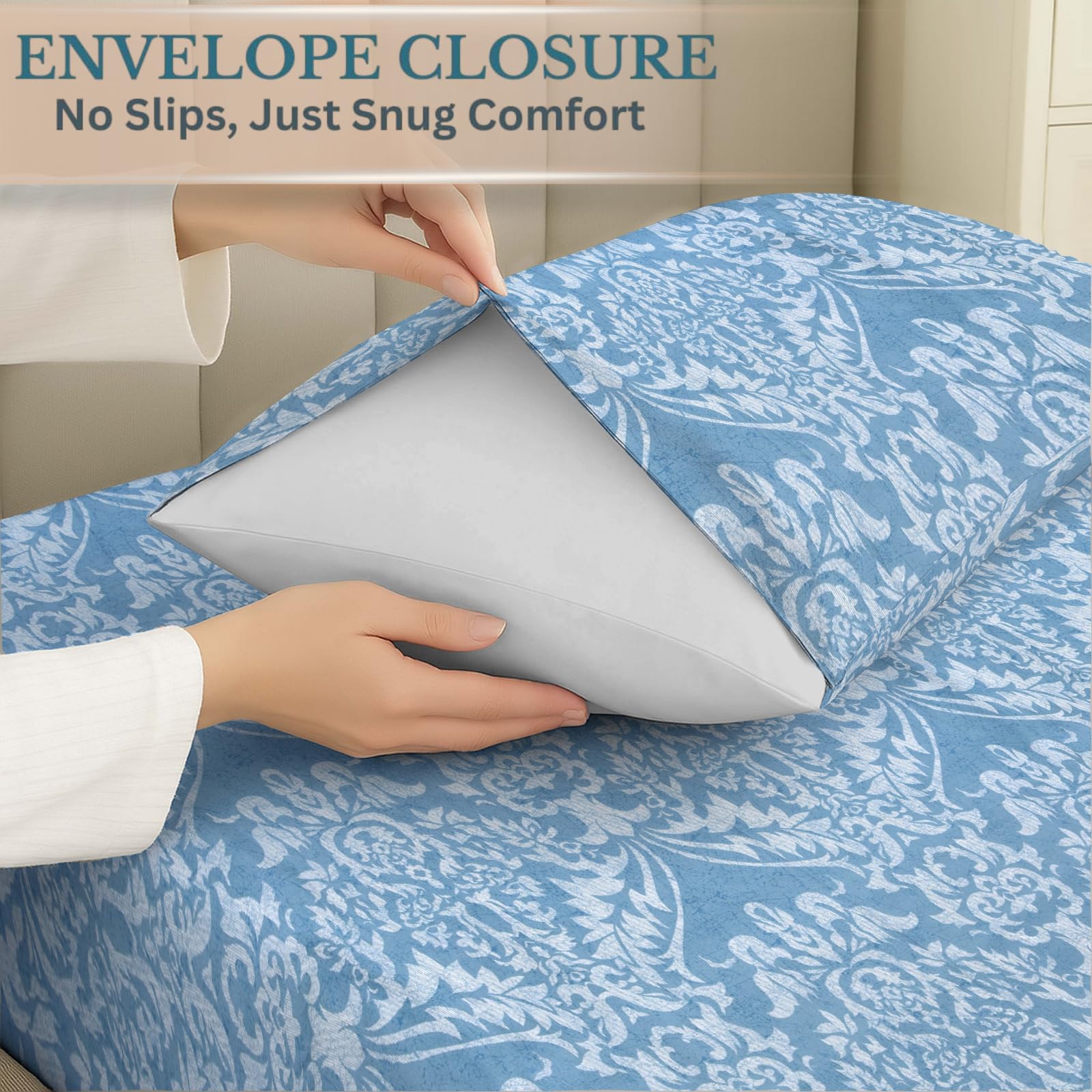 EverSoft Bedding Pack of 4 Pillowcases 50x75cm Soft Pillow Cases, Wrinkle Free Easy Care Pillow Covers - Image 3