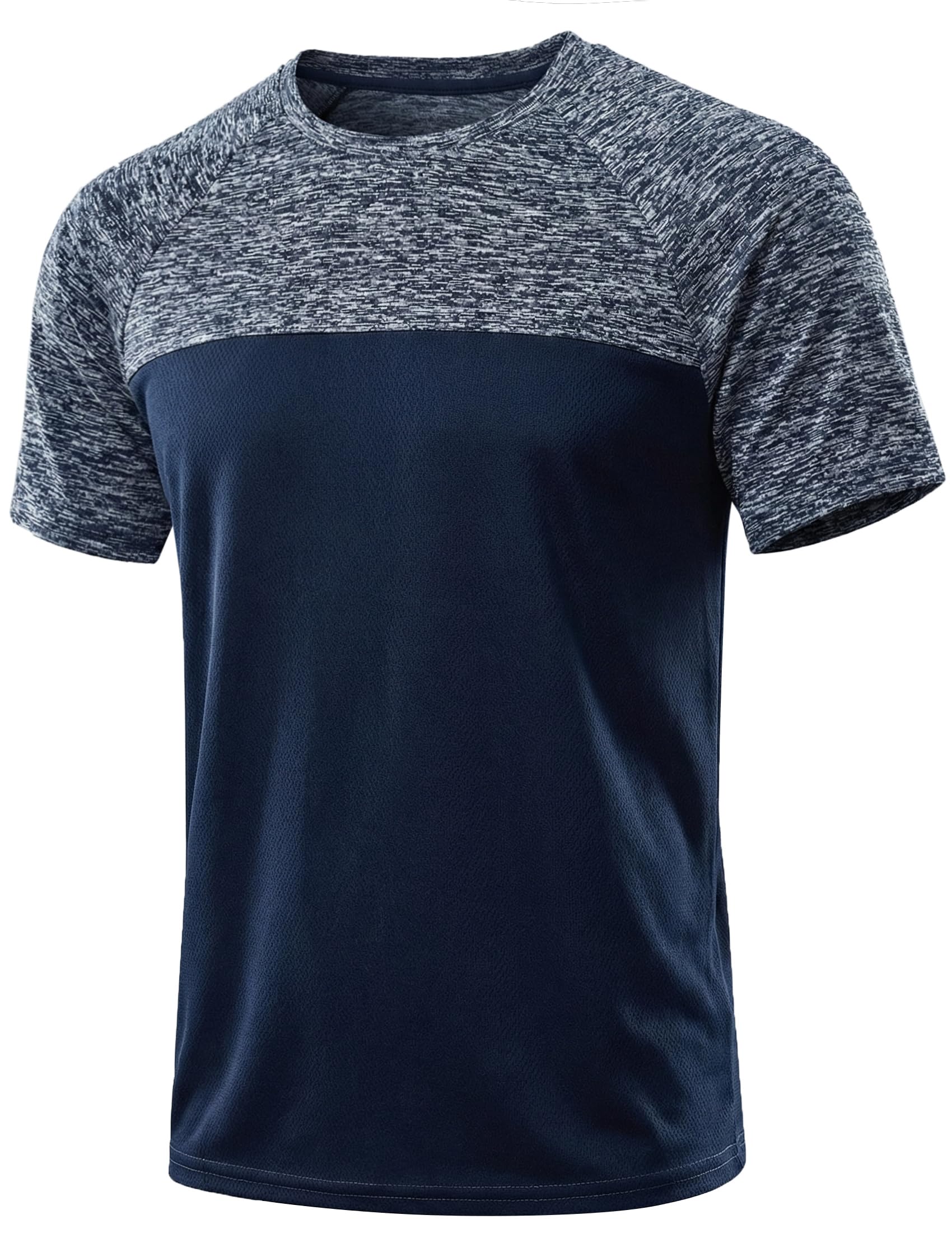Quoboquo Sport T-Shirt Herren Kurzarm Atmungsaktives Funktionsshirt mit Stretch Schnelltrocknendes Laufshirt für Gym & Alltag S-3XL